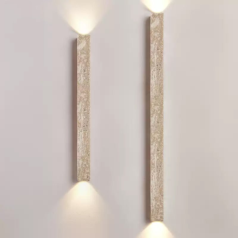 Travertine Stripe Wall Sconce-Neutral Decor