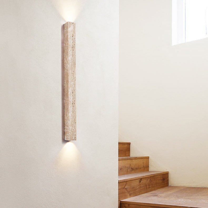 Travertine Stripe Wall Sconce-Neutral Decor