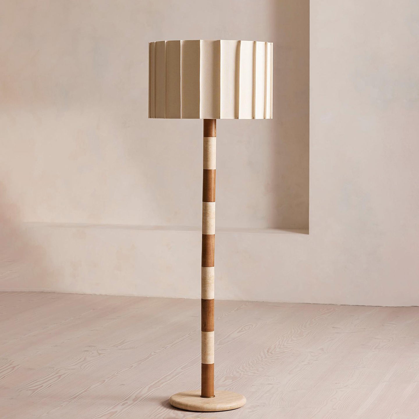 Vrys Striped Floor Lamp-Neutral Decor