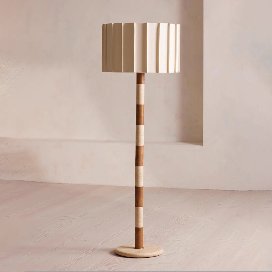 Vrys Striped Floor Lamp-Neutral Decor