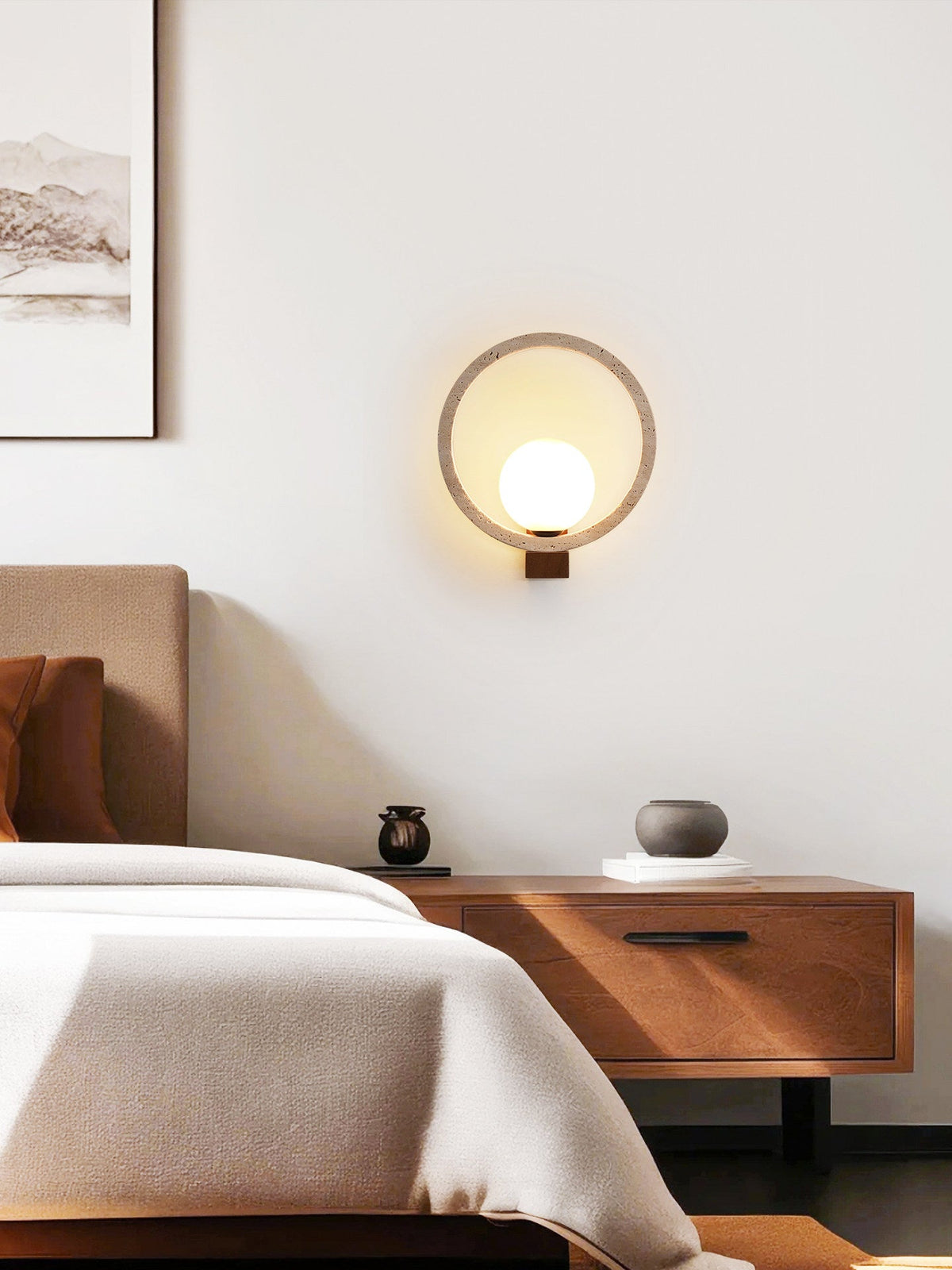 Travira Orbit Wall Light-Neutral Decor