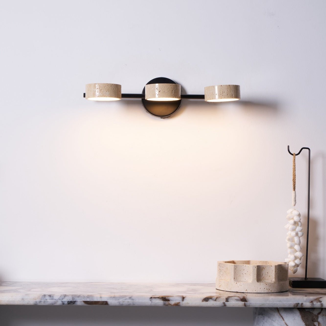 Ceshair Multi Head Travertine Vanity Light-Neutral Decor