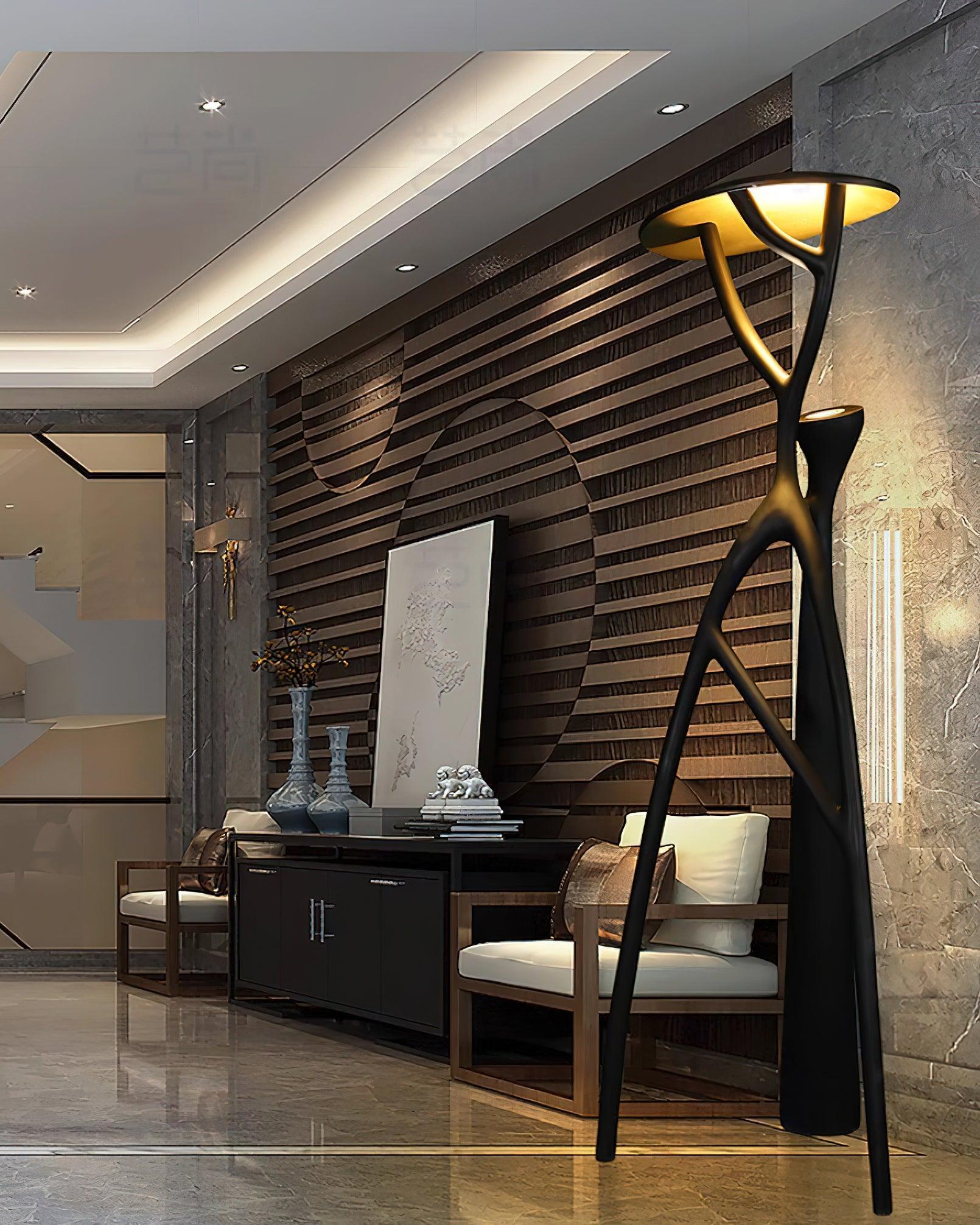 Gothic Tree Sculpture Floor Lamp-Neutral Decor
