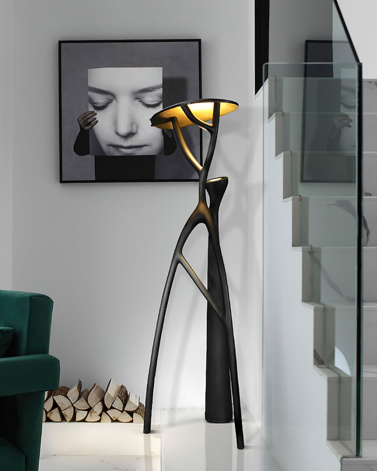 Gothic Tree Sculpture Floor Lamp-Neutral Decor
