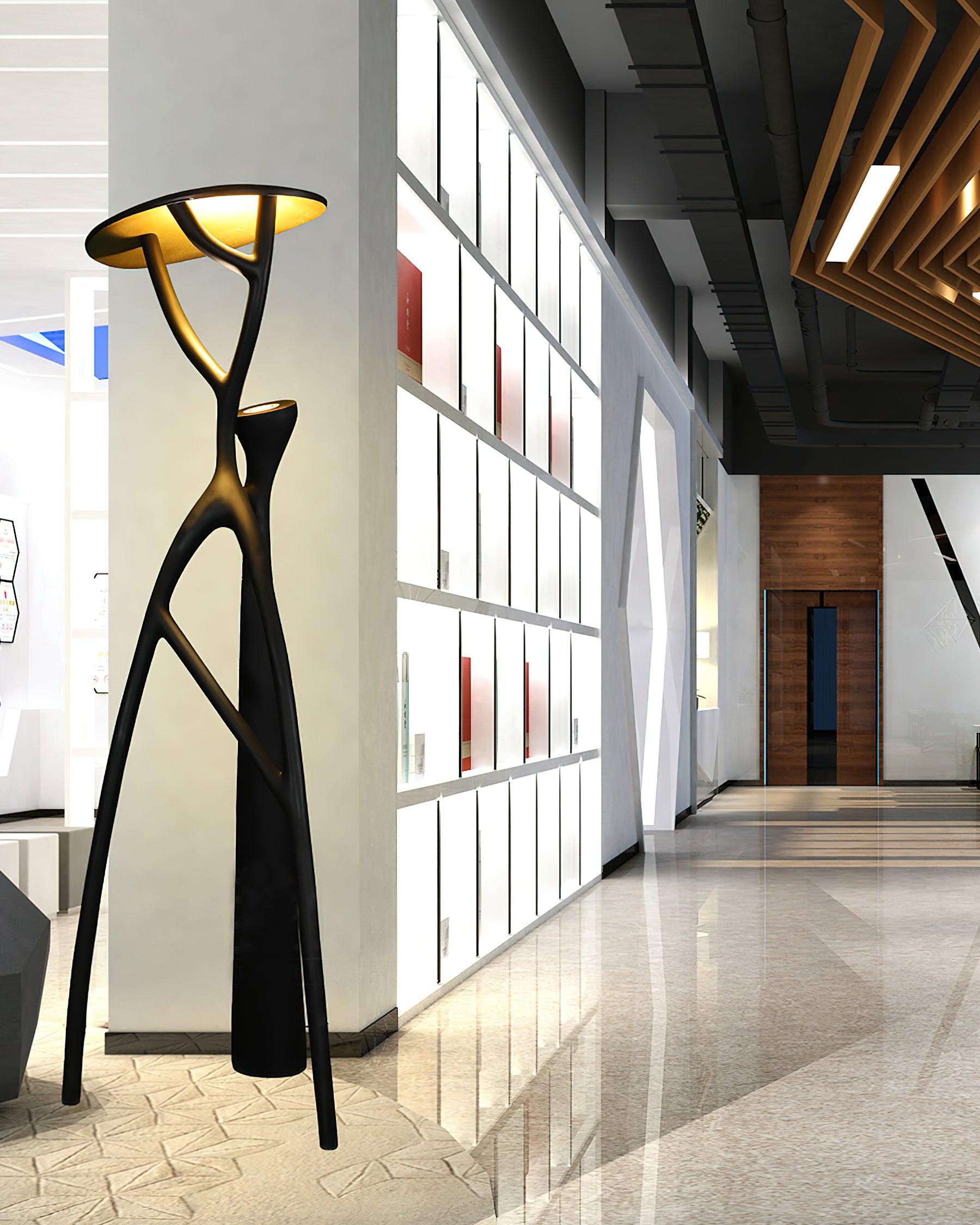 Gothic Tree Sculpture Floor Lamp-Neutral Decor