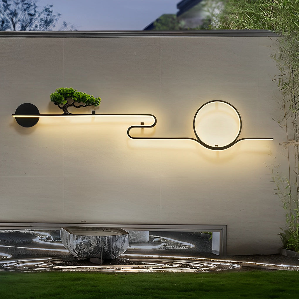 Gwendolyn Moon Tree Scenery LED Retro Outdoor Wall Lights