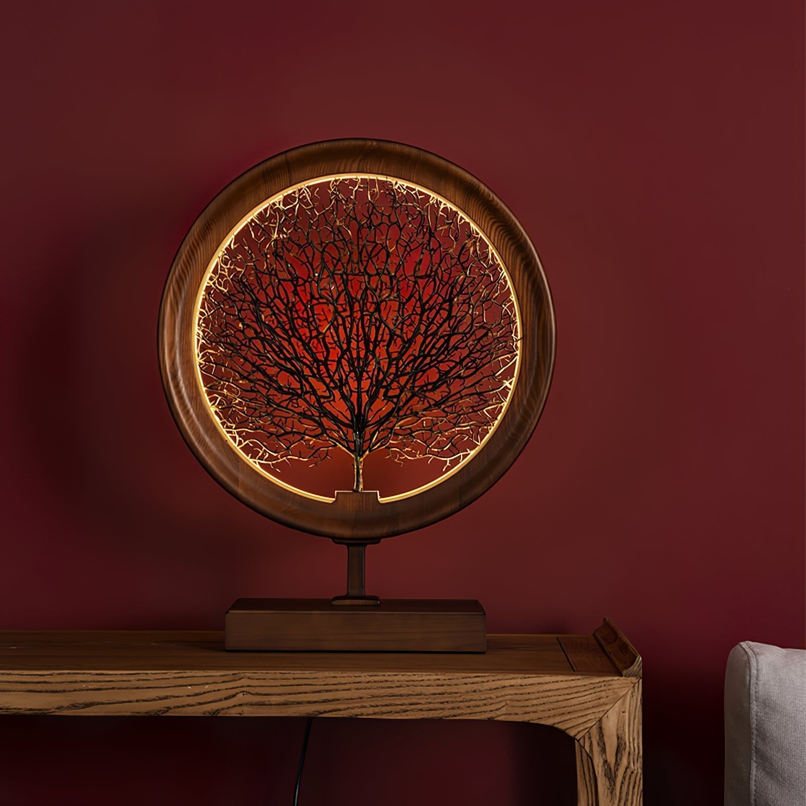 Stella Modern Wood Table Lamp-Neutral Decor