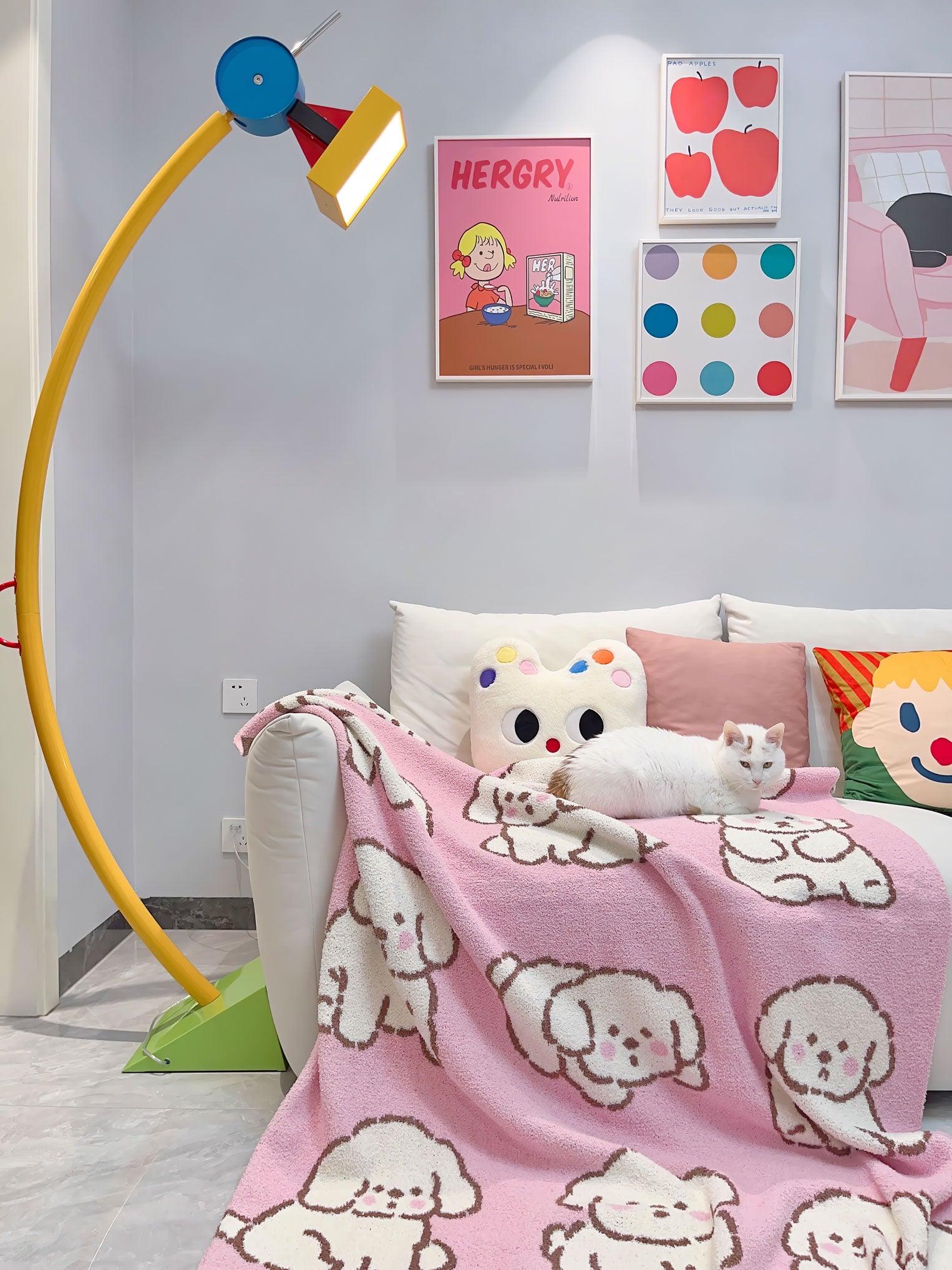 Ecori Acrylic Artistic Floor Lamp-Neutral Decor