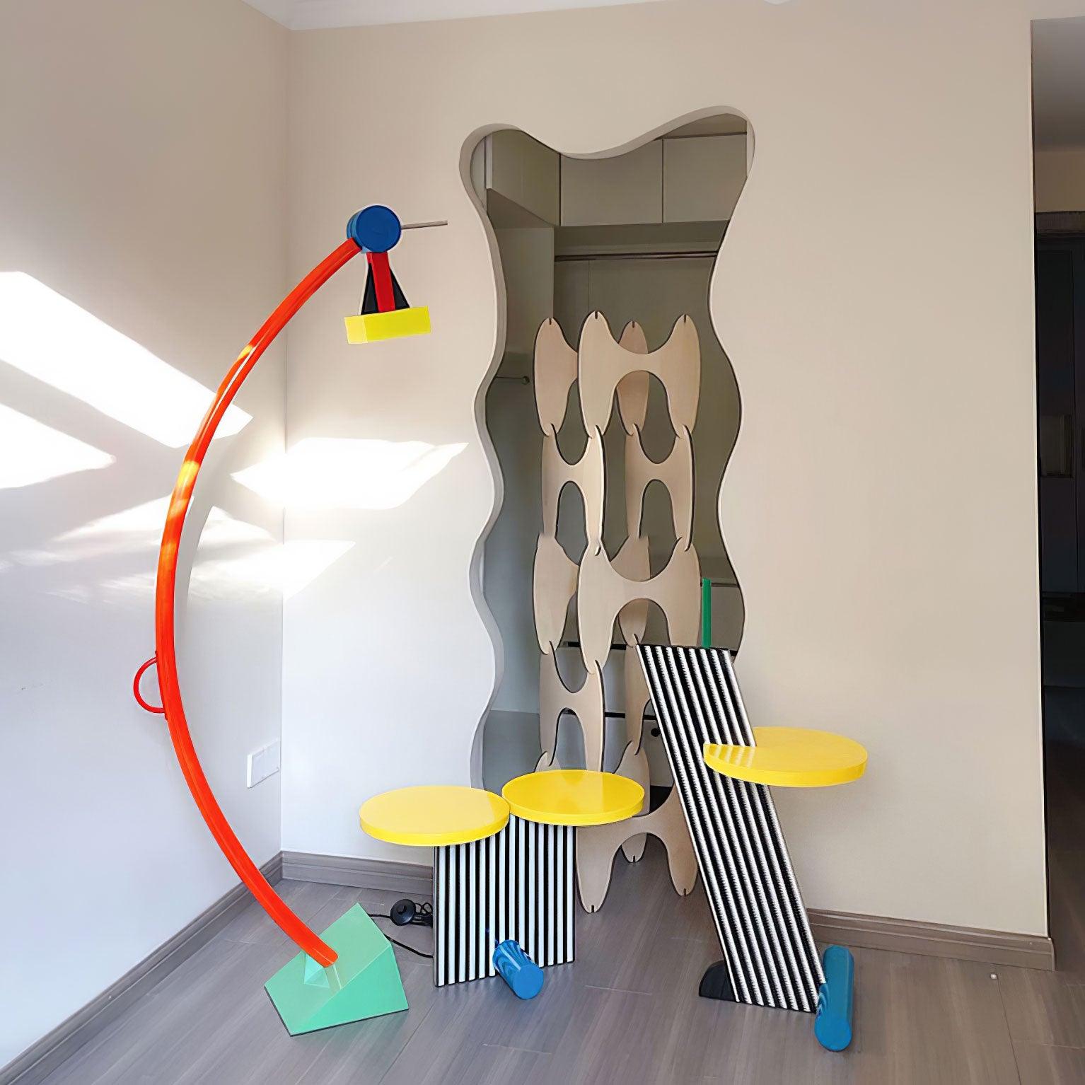 Ecori Acrylic Artistic Floor Lamp-Neutral Decor