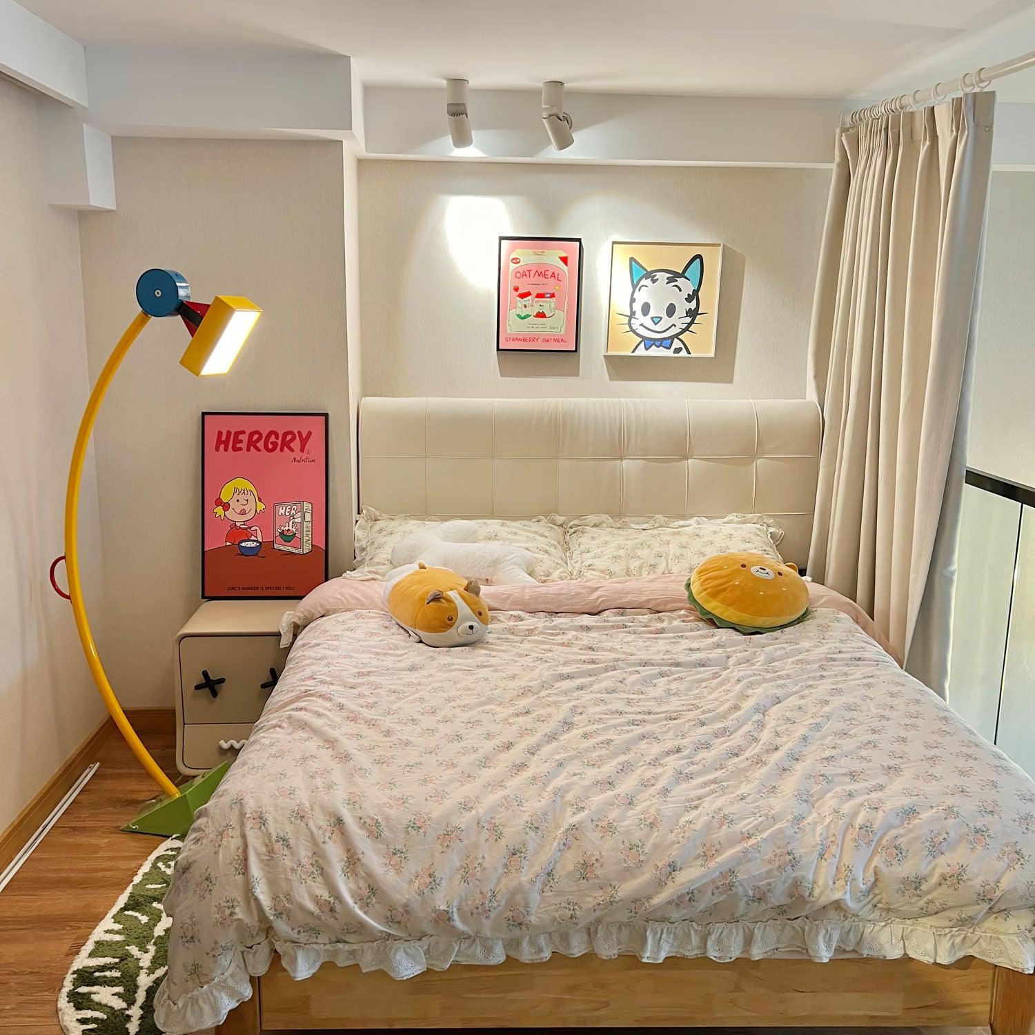 Ecori Acrylic Artistic Floor Lamp-Neutral Decor