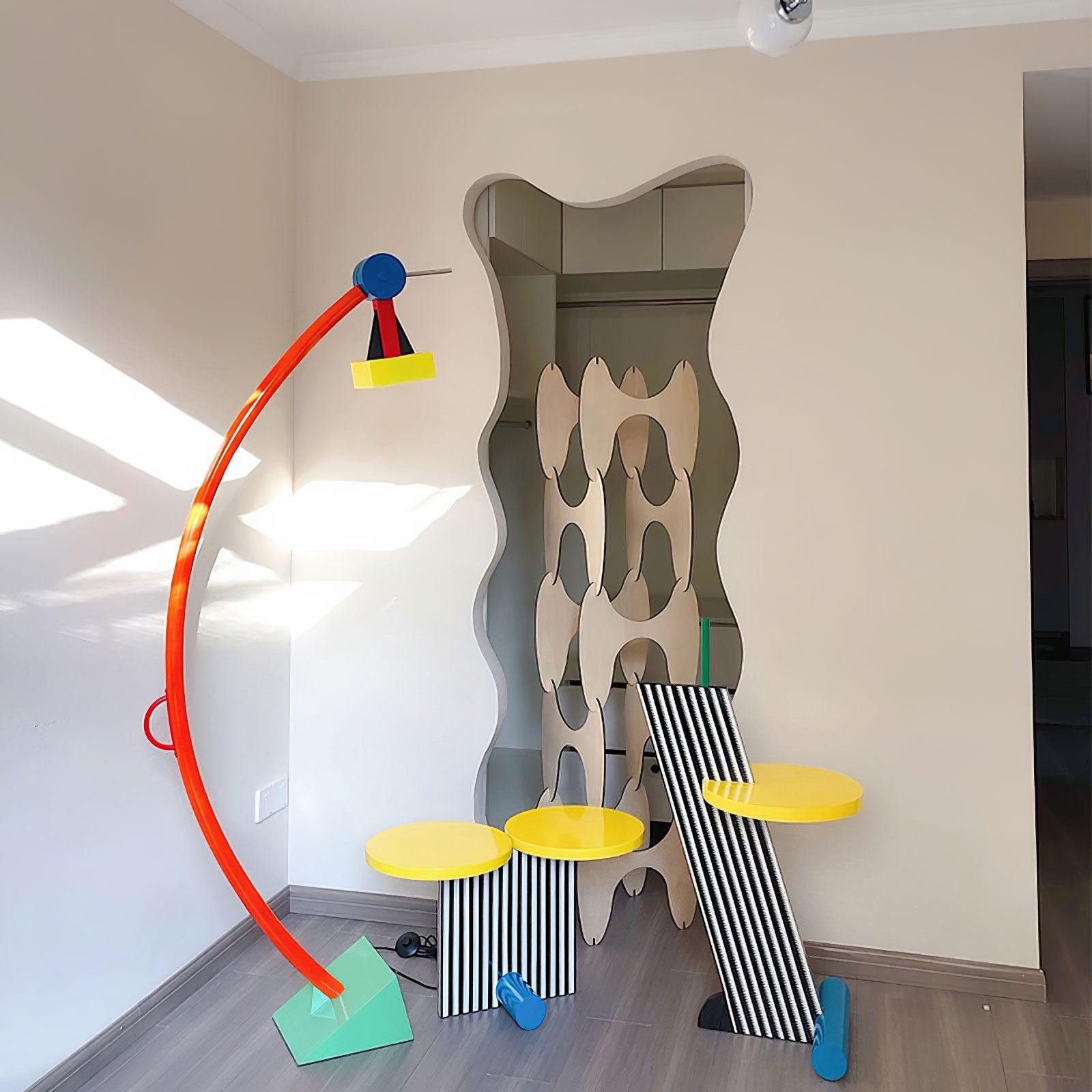 Ecori Acrylic Artistic Floor Lamp-Neutral Decor