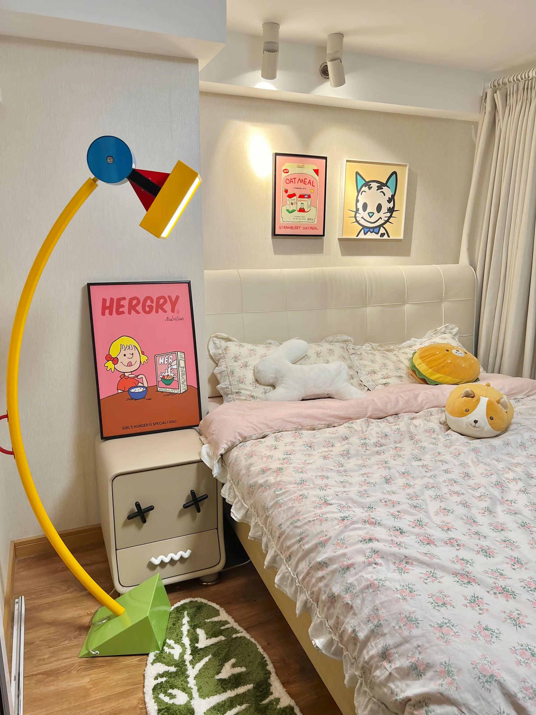 Ecori Acrylic Artistic Floor Lamp-Neutral Decor