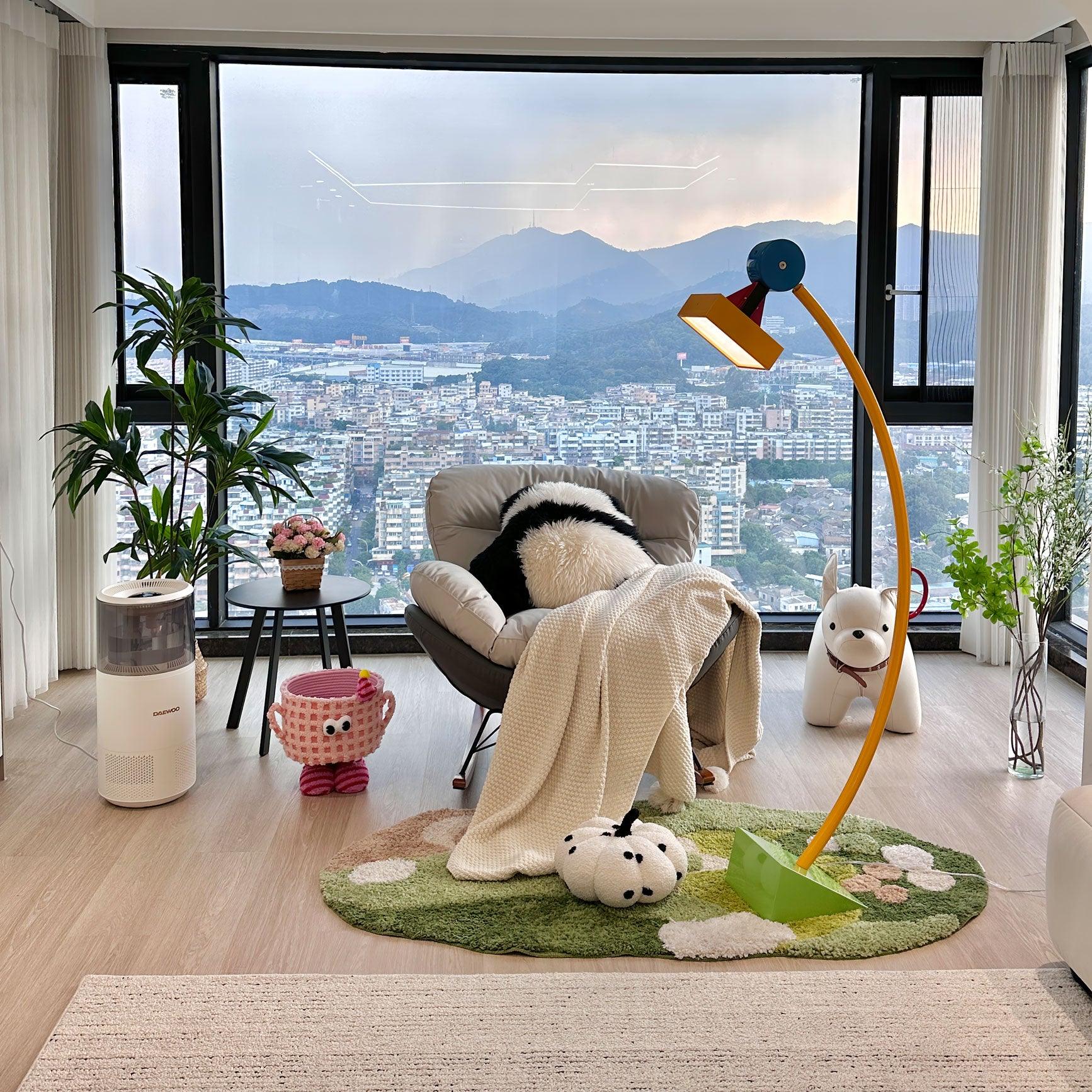 Ecori Acrylic Artistic Floor Lamp-Neutral Decor