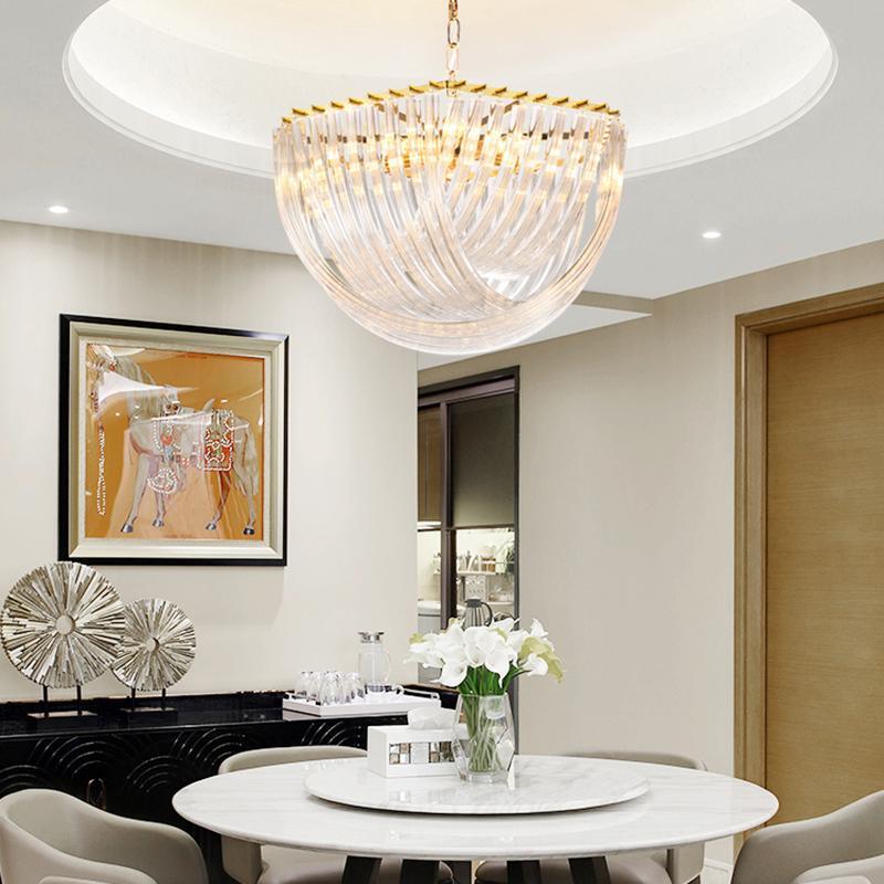 Sylnen Chandelier Clear Curved Tiered-Neutral Decor