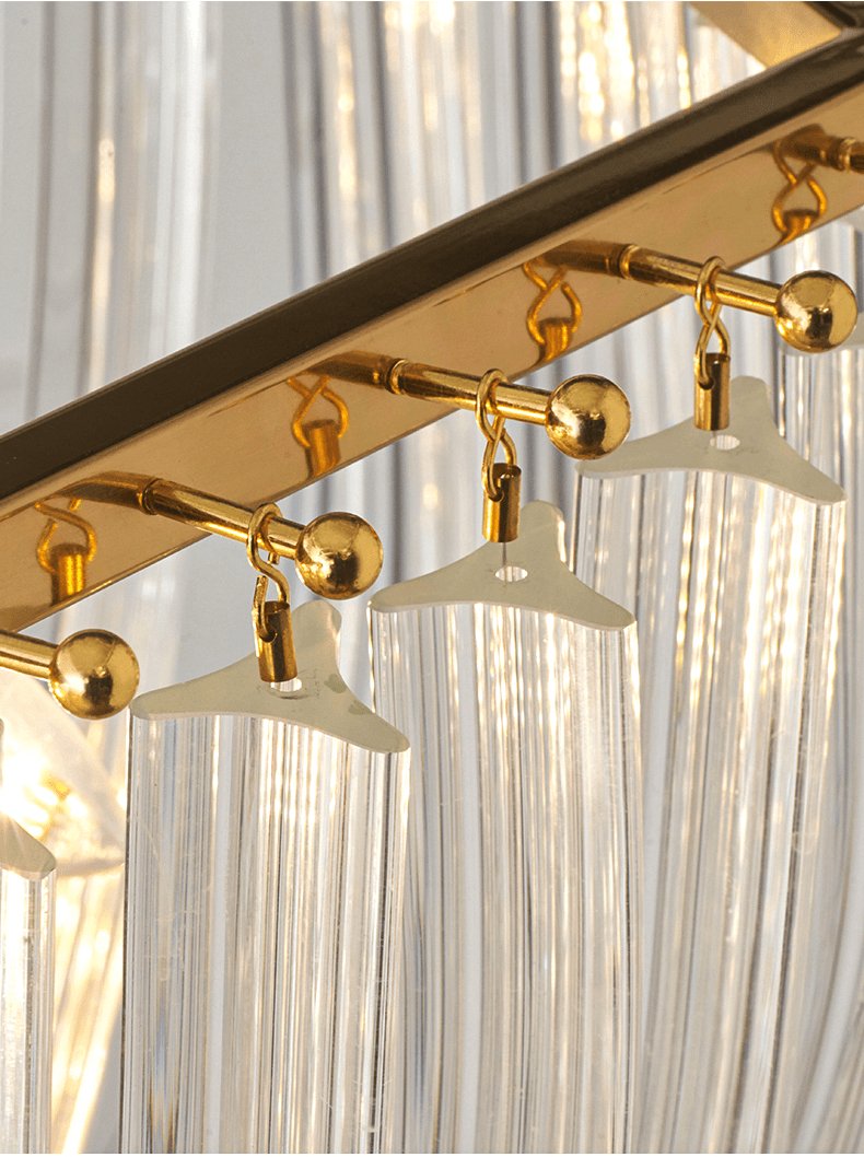 Sylnen Chandelier Clear Curved Tiered-Neutral Decor