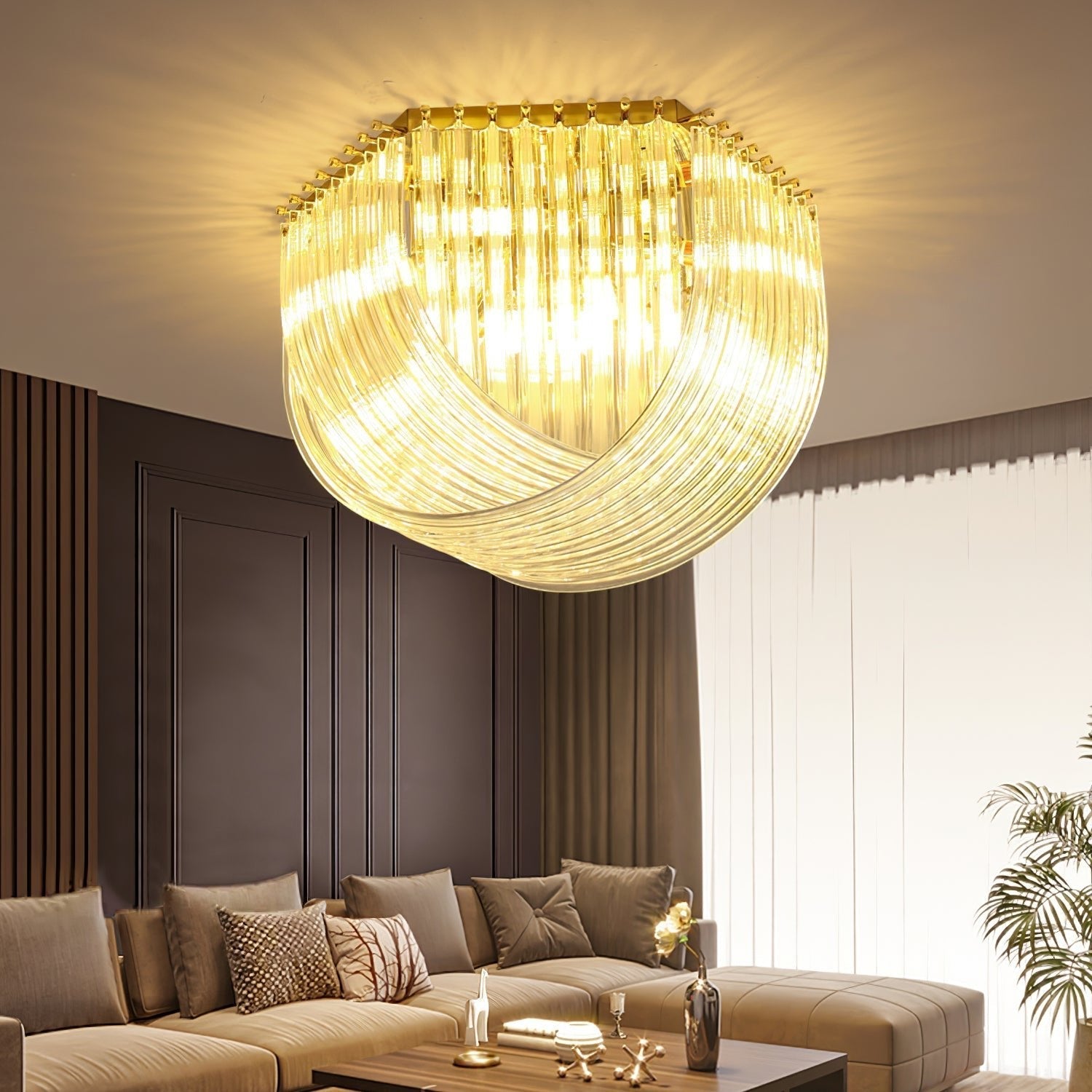 Nern Postmodern Luxury Glass Ceiling Lamp-Neutral Decor