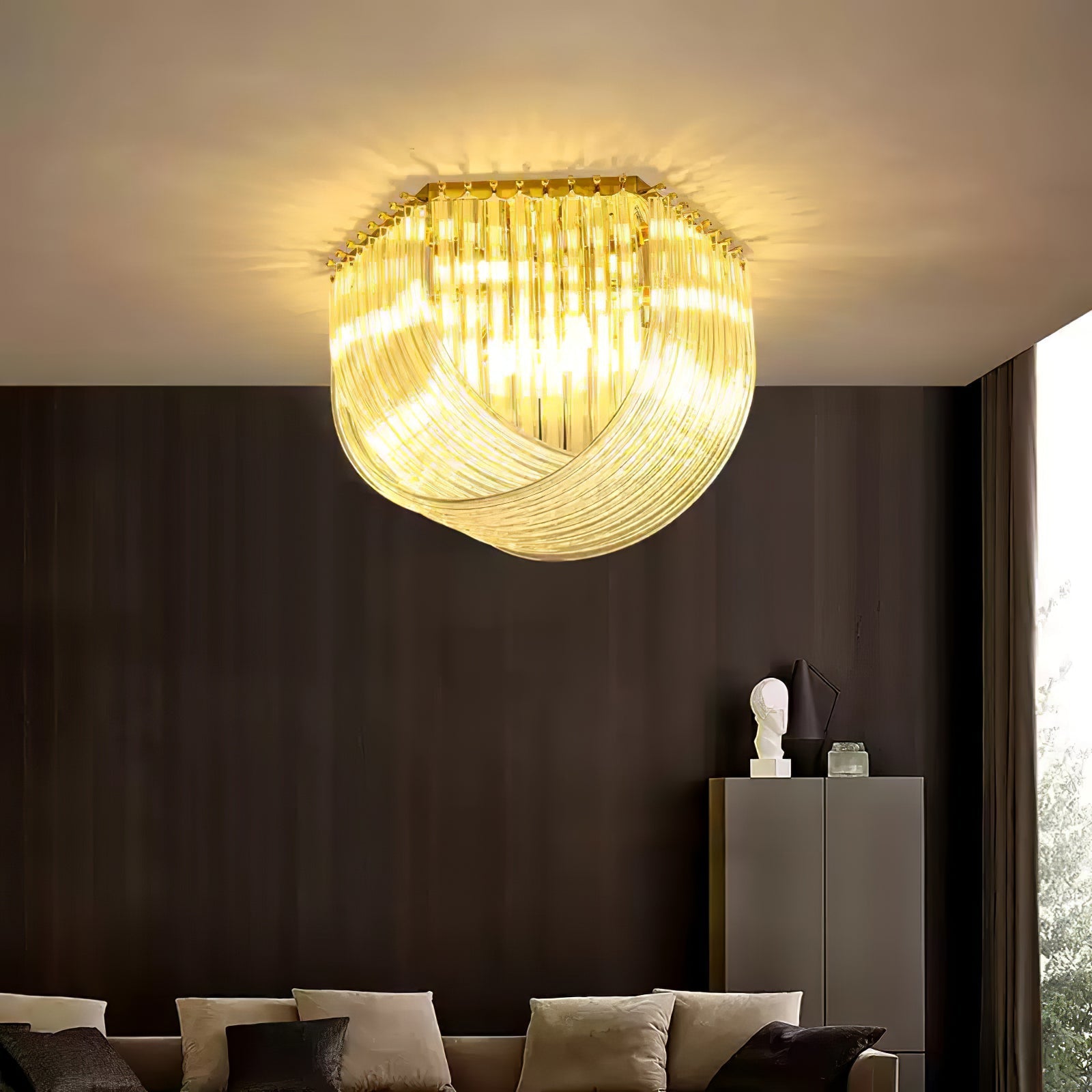Nern Postmodern Luxury Glass Ceiling Lamp-Neutral Decor