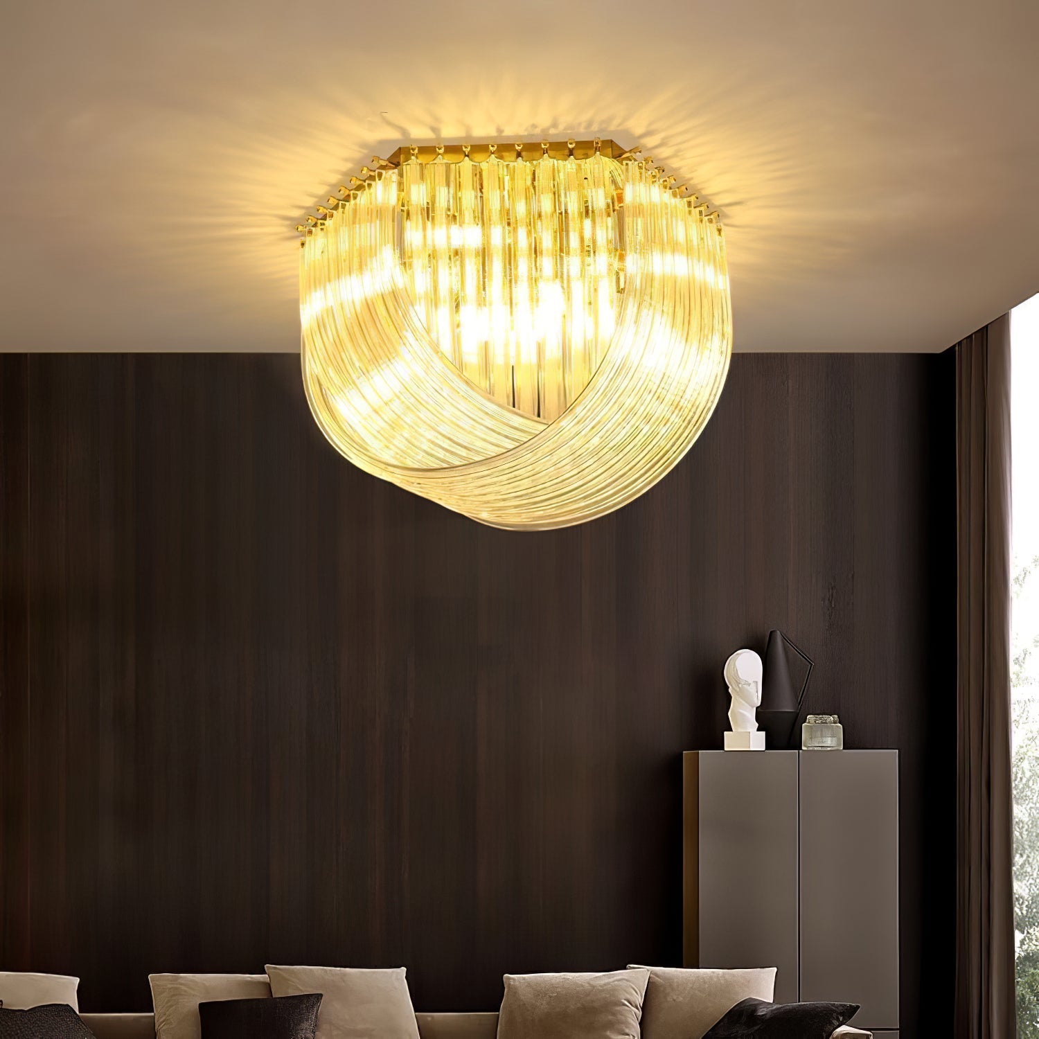 Nern Postmodern Luxury Glass Ceiling Lamp-Neutral Decor