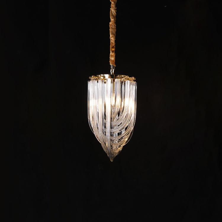 Sylnen Chandelier Clear Curved Tiered-Neutral Decor