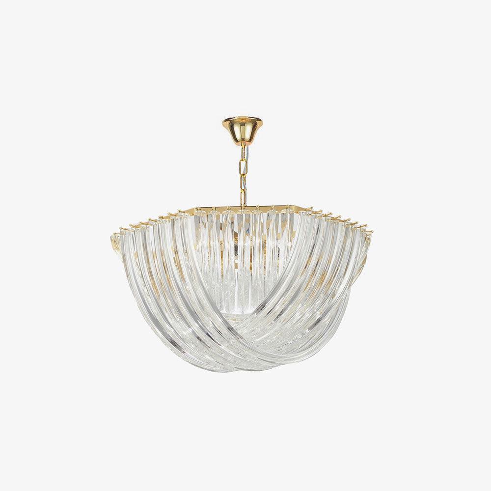 Sylnen Chandelier Clear Curved Tiered-Neutral Decor