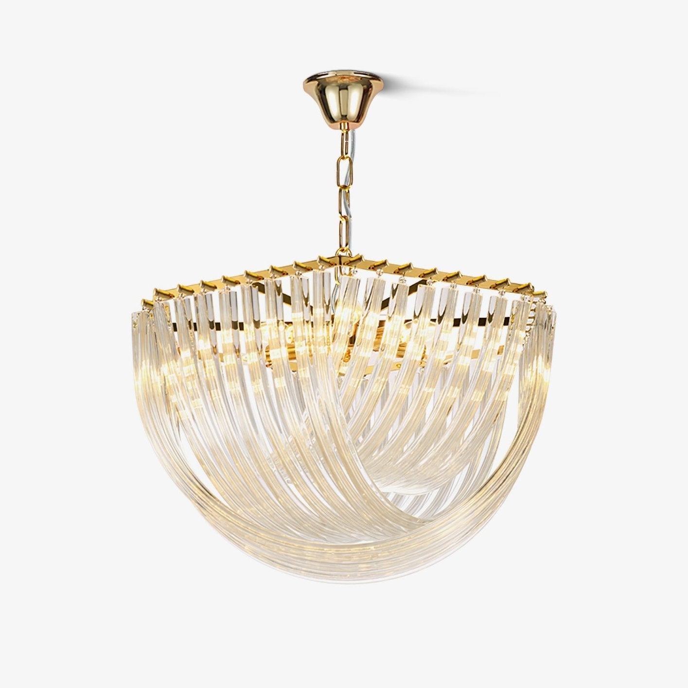 Sylnen Chandelier Clear Curved Tiered-Neutral Decor