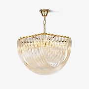 Sylnen Chandelier Clear Curved Tiered-Neutral Decor