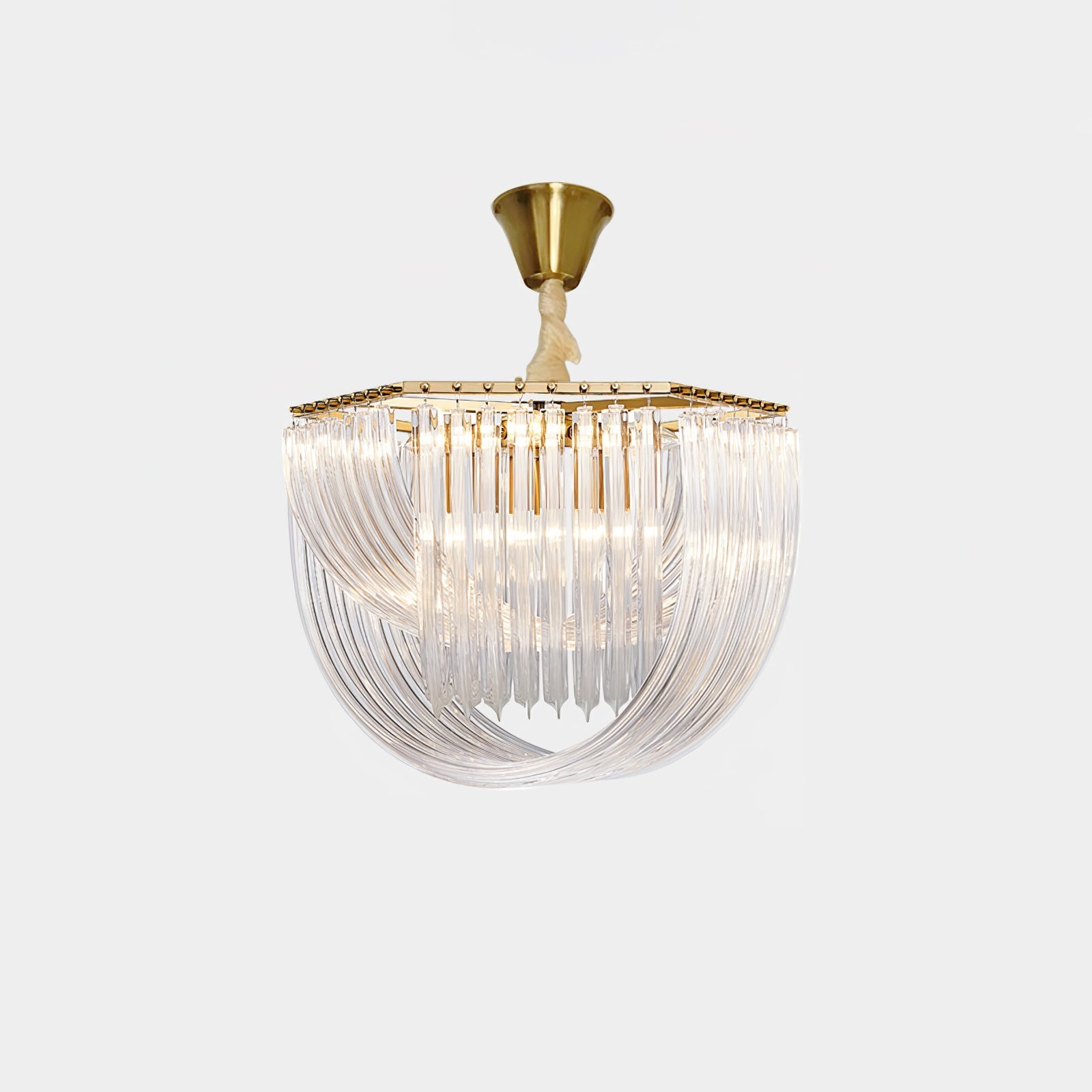 Sylnen Chandelier Clear Curved Tiered-Neutral Decor