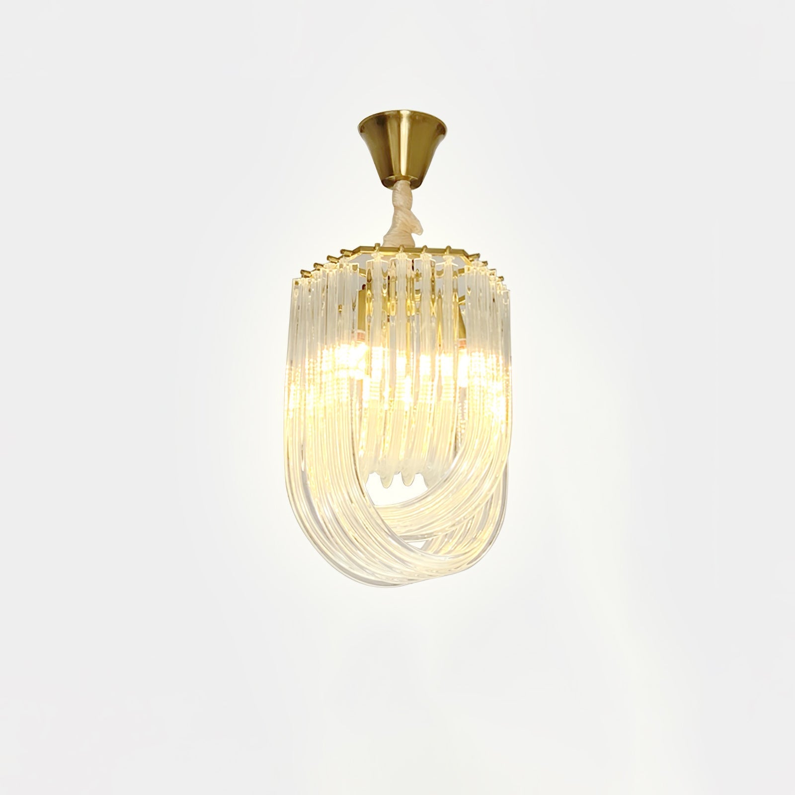 Sylnen Chandelier Clear Curved Tiered-Neutral Decor