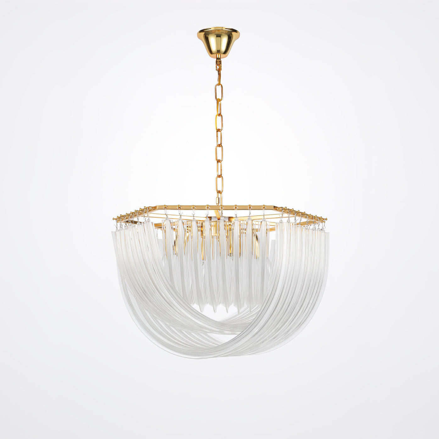 Sylnen Chandelier Clear Curved Tiered-Neutral Decor