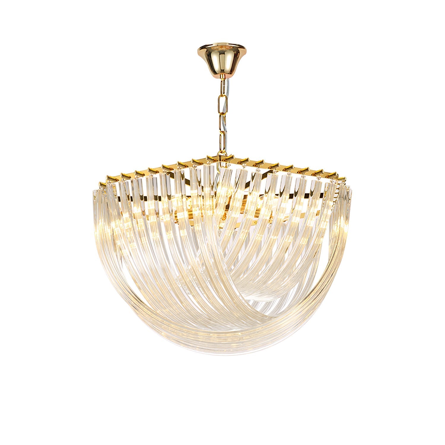 Sylnen Chandelier Clear Curved Tiered-Neutral Decor