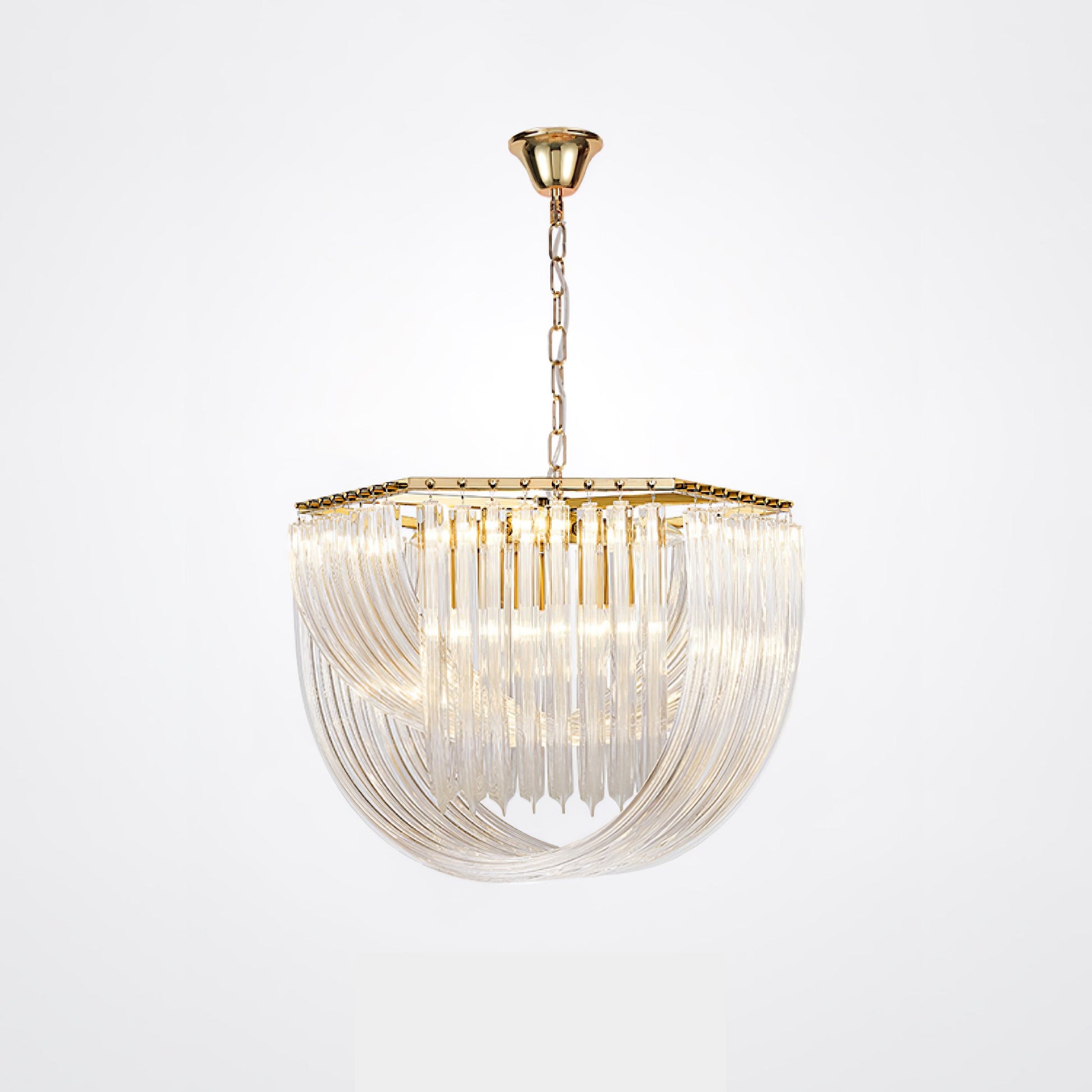 Sylnen Chandelier Clear Curved Tiered-Neutral Decor