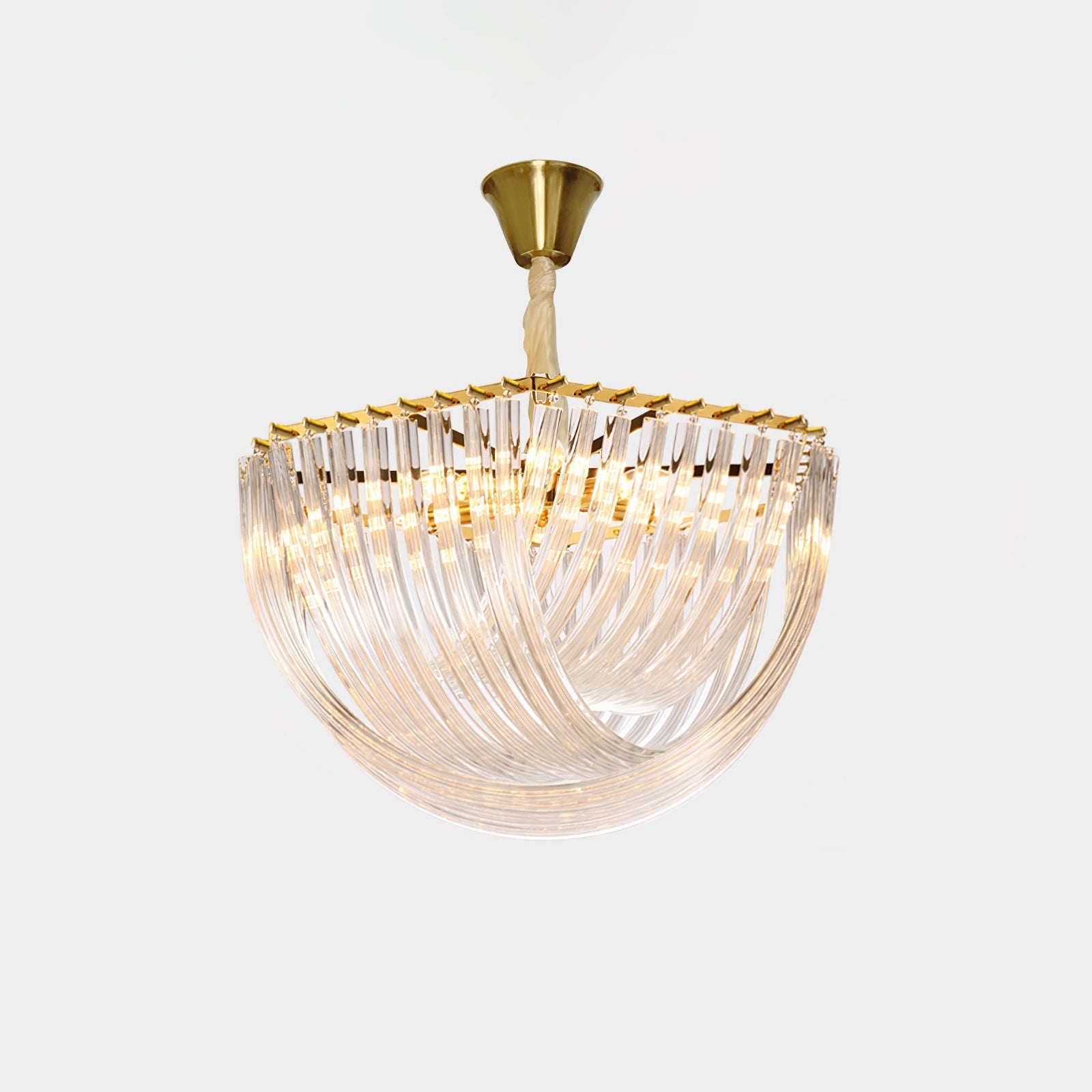 Sylnen Chandelier Clear Curved Tiered-Neutral Decor