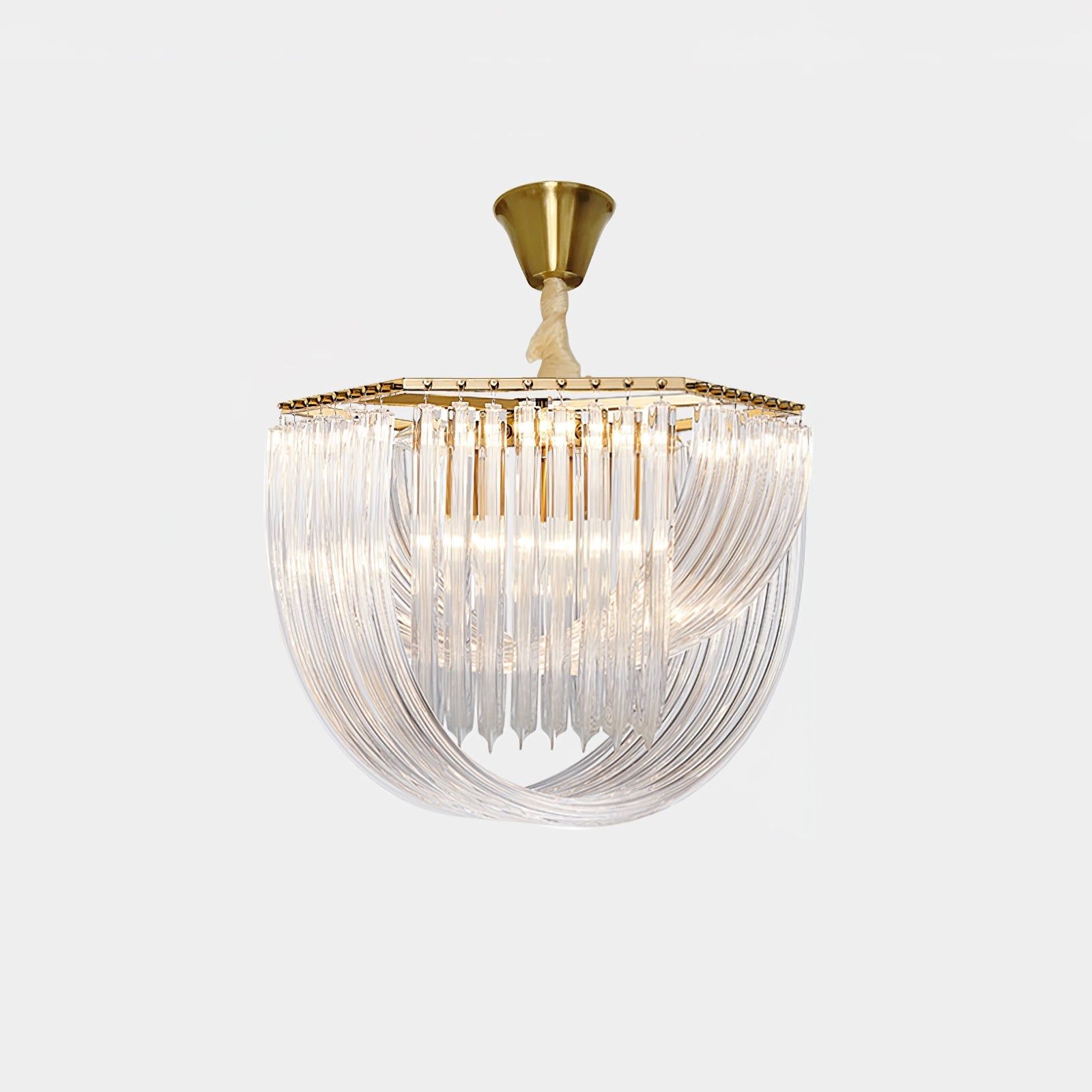 Sylnen Chandelier Clear Curved Tiered-Neutral Decor