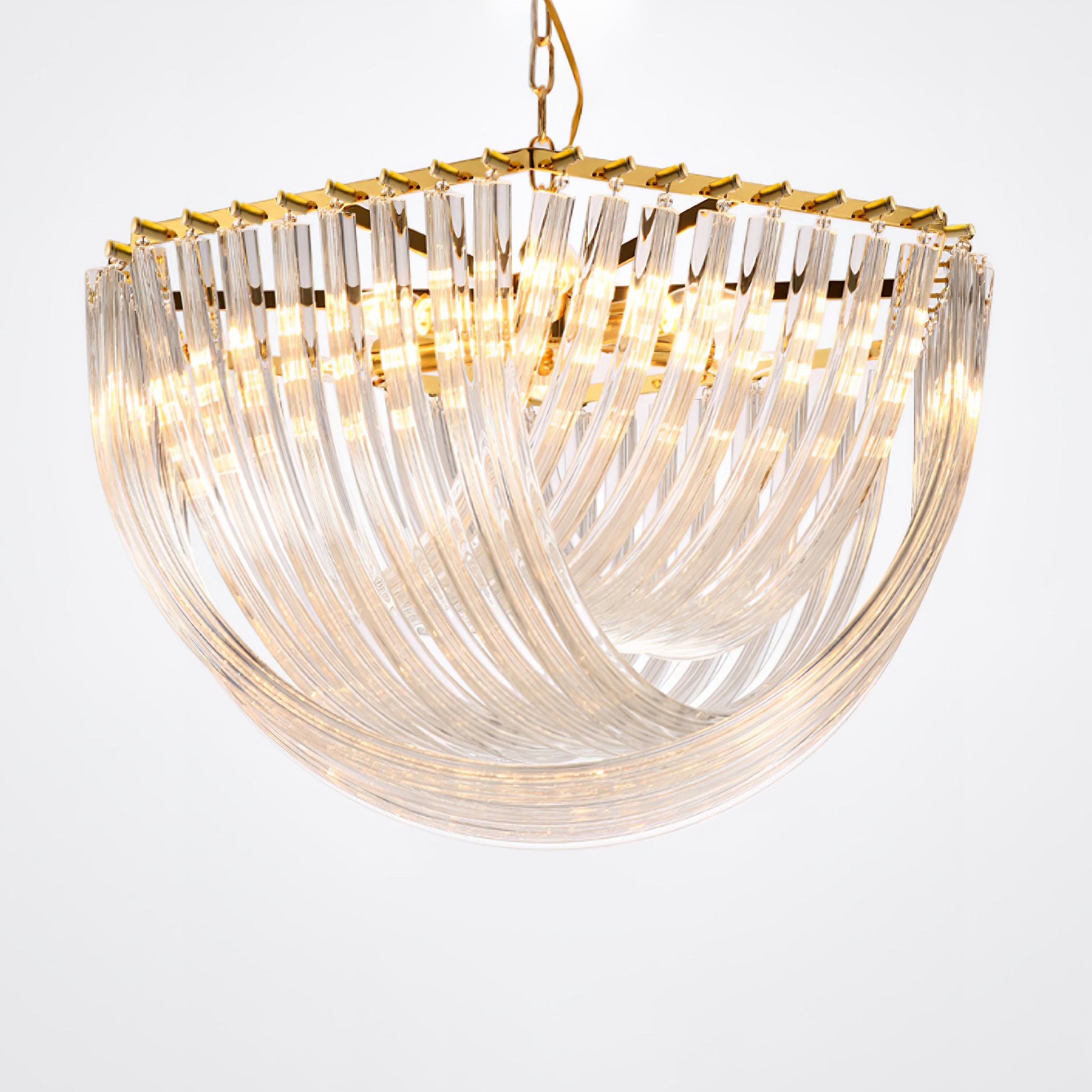 Sylnen Chandelier Clear Curved Tiered-Neutral Decor