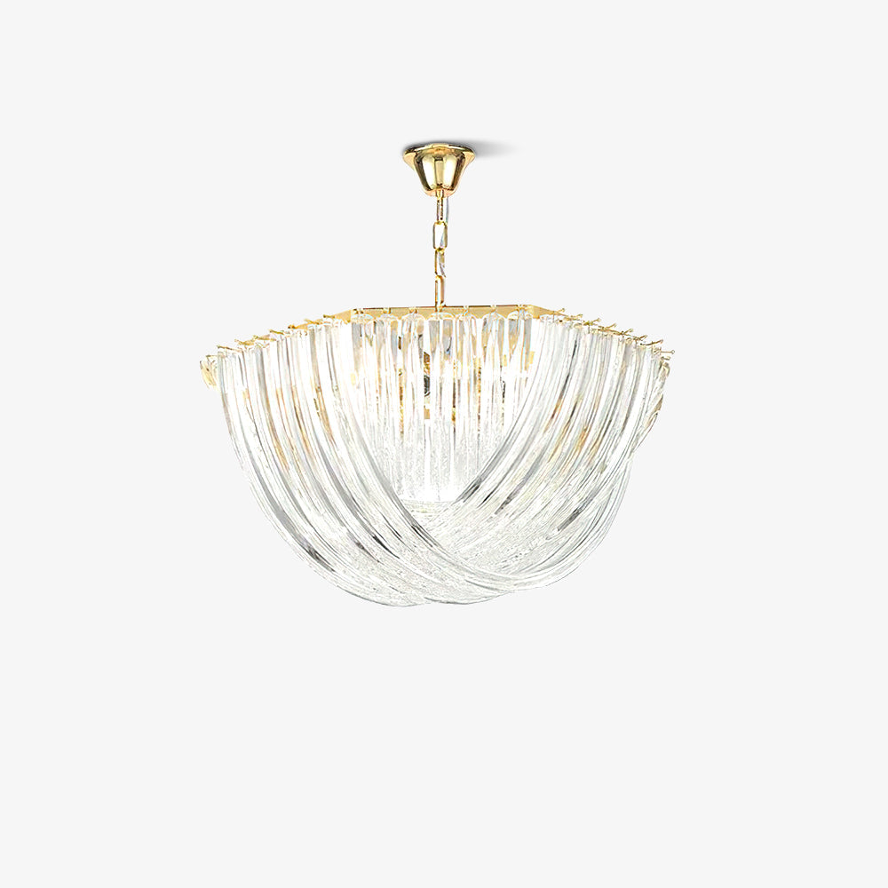 Sylnen Chandelier Clear Curved Tiered-Neutral Decor