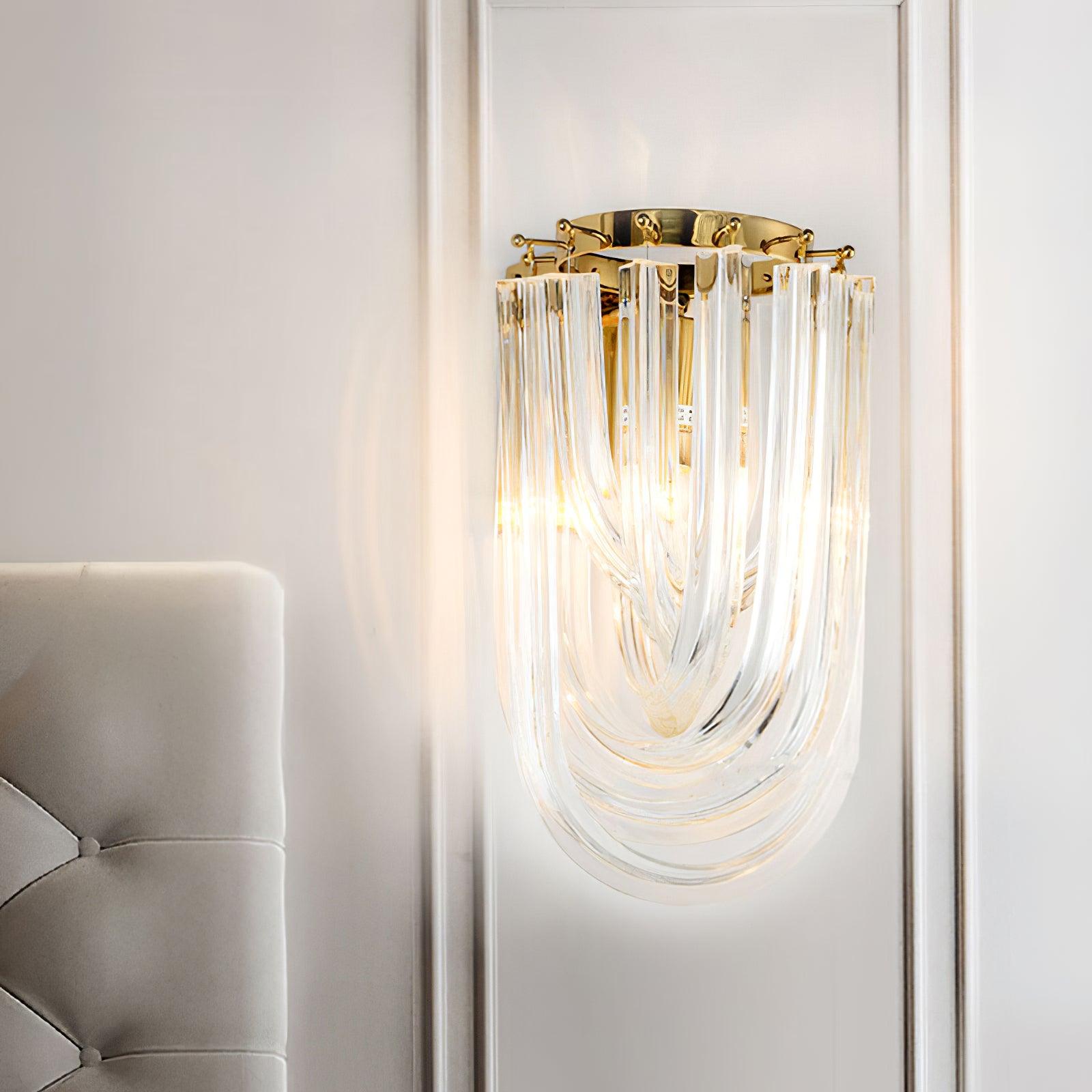 Rivar Wall Lamp Trevi Murano Glass Gold Modern Luxury-Neutral Decor