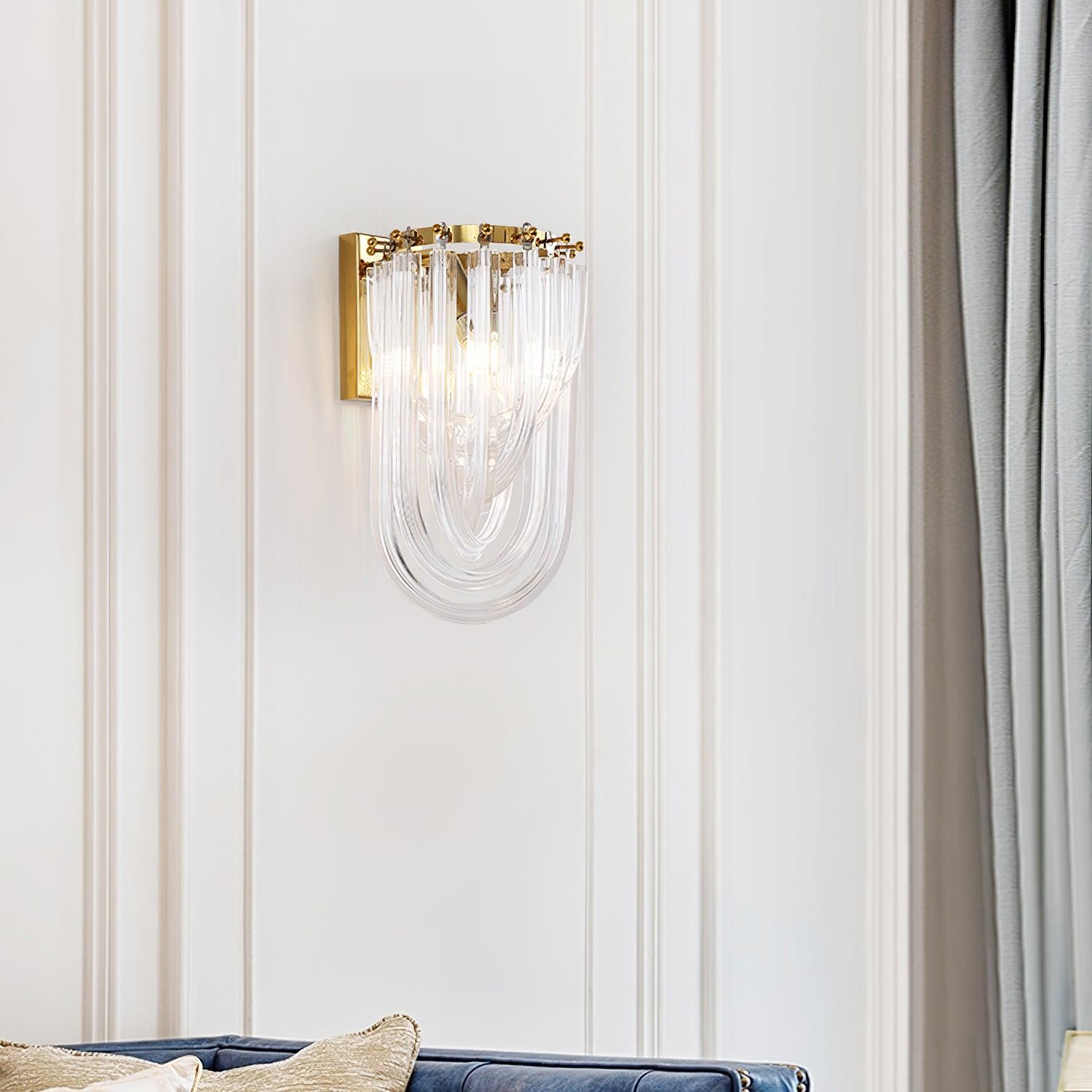 Rivar Wall Lamp Trevi Murano Glass Gold Modern Luxury-Neutral Decor