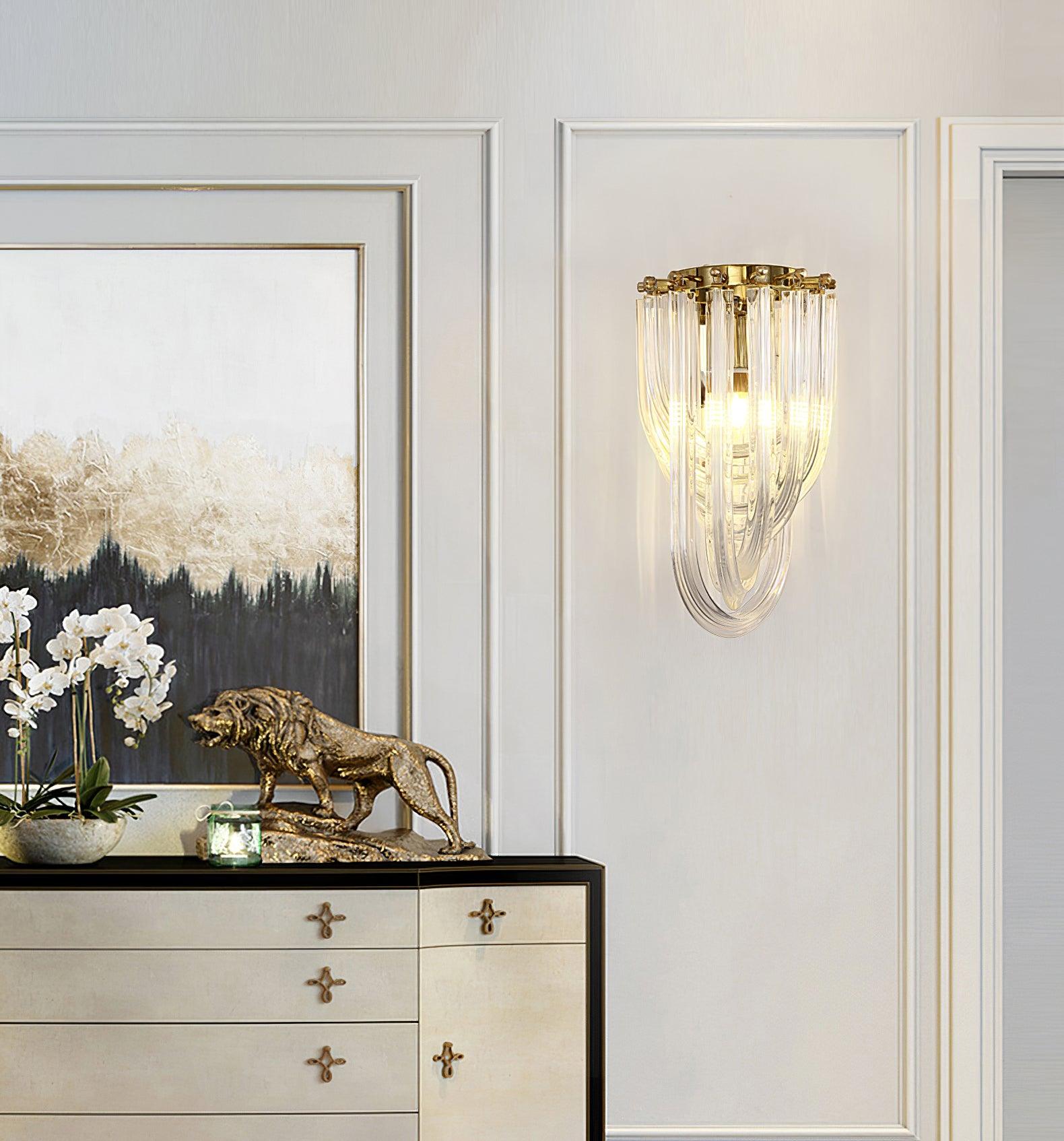 Rivar Wall Lamp Trevi Murano Glass Gold Modern Luxury-Neutral Decor