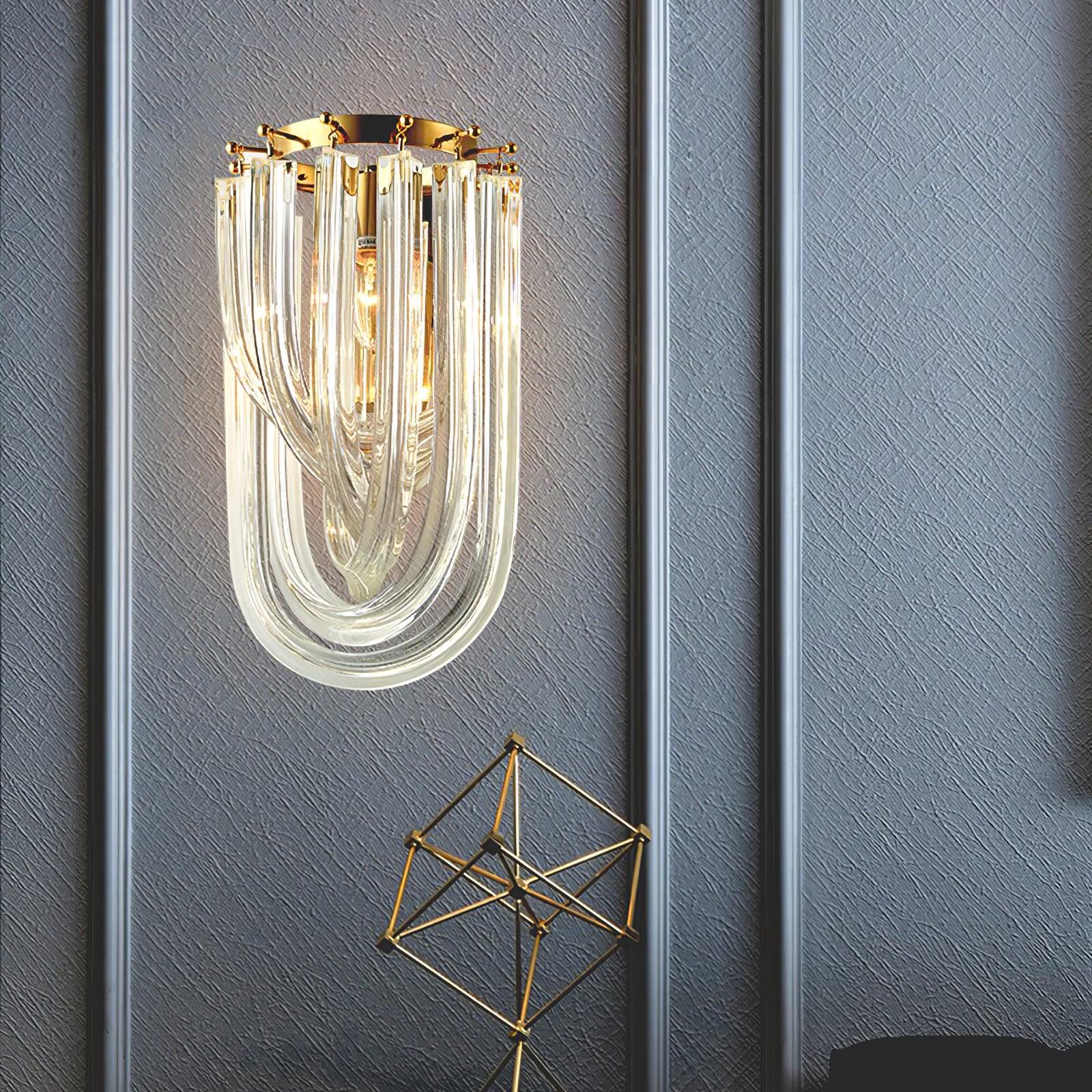 Rivar Wall Lamp Trevi Murano Glass Gold Modern Luxury-Neutral Decor