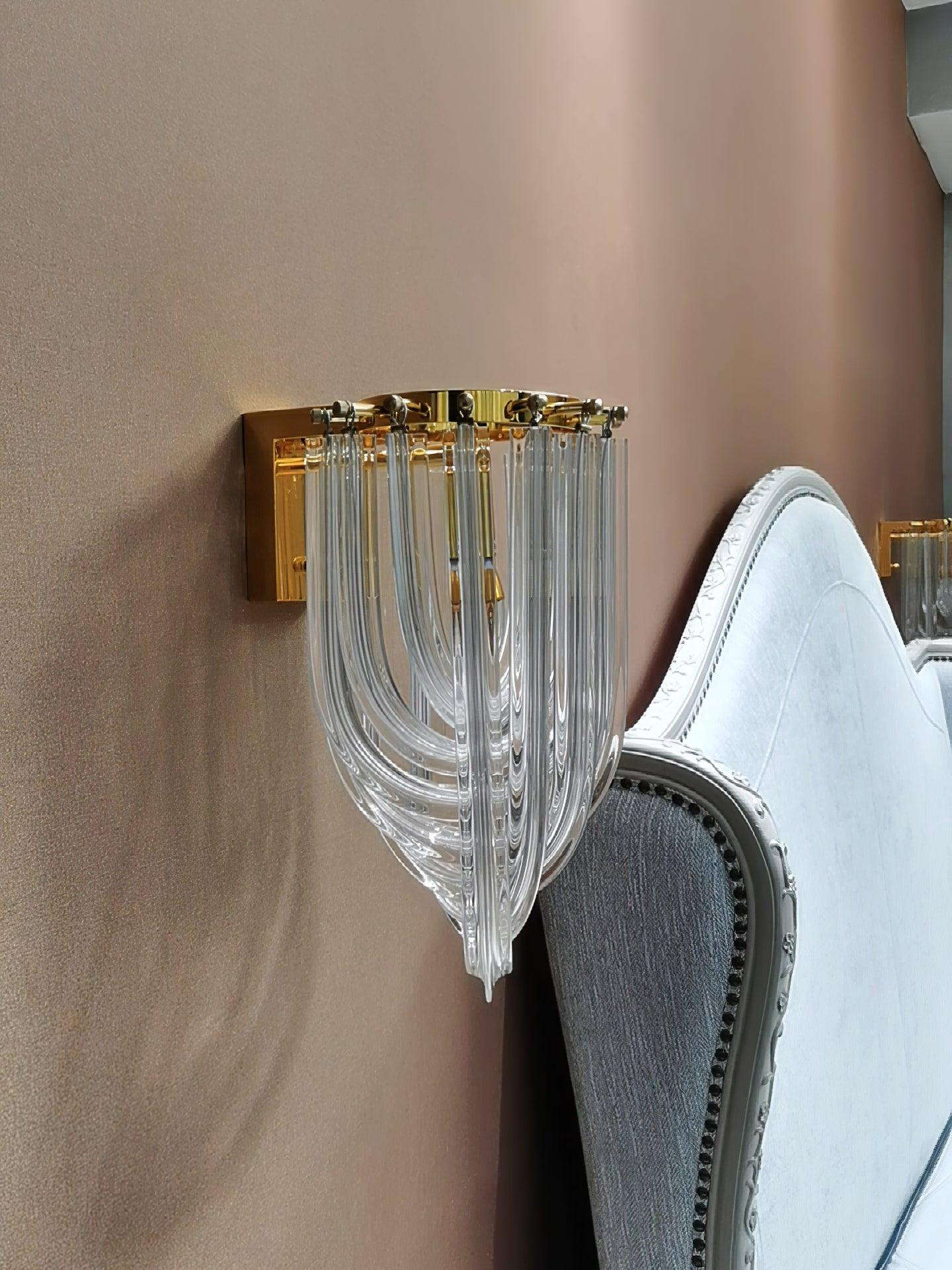 Rivar Wall Lamp Trevi Murano Glass Gold Modern Luxury-Neutral Decor