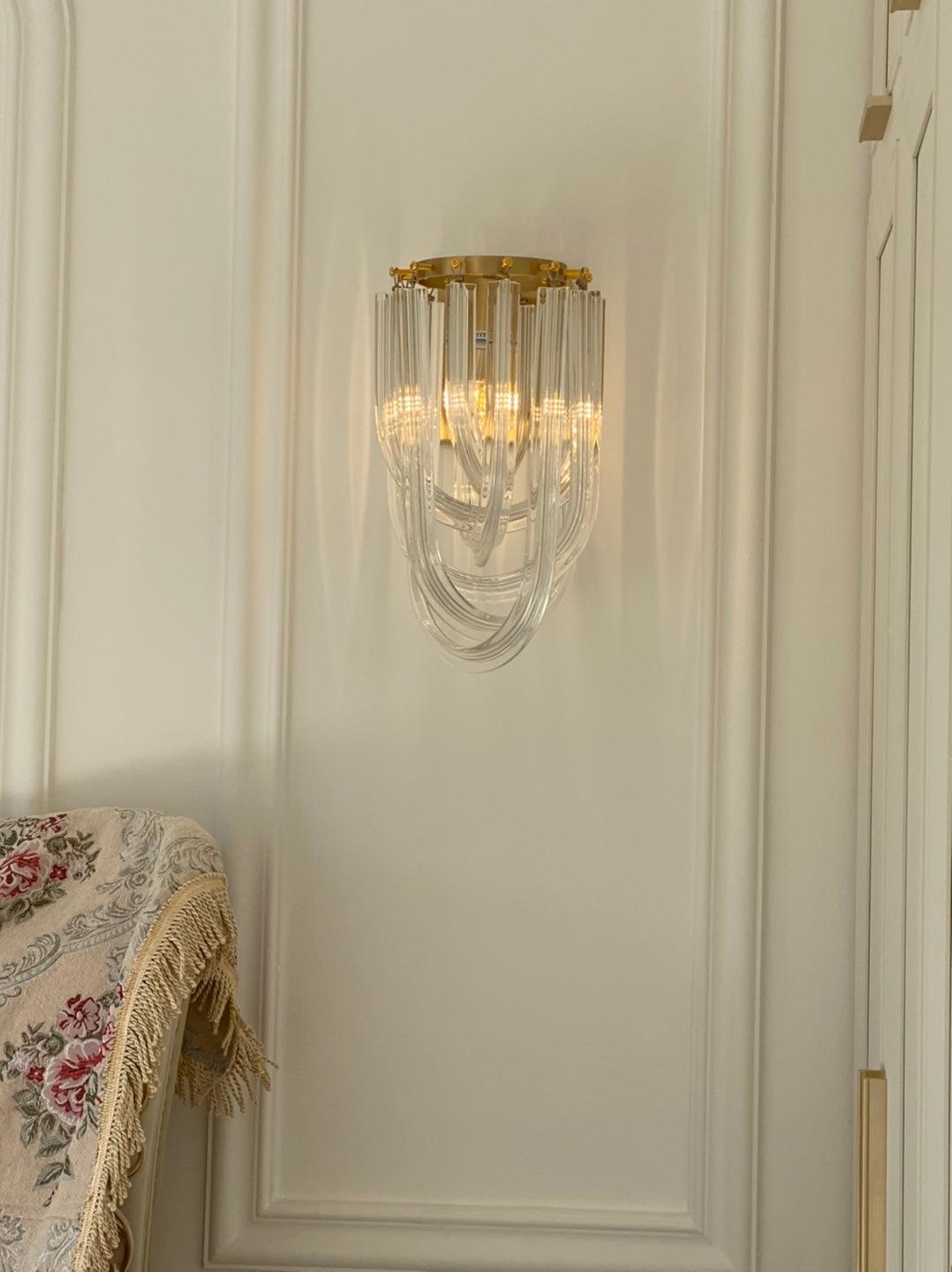 Rivar Wall Lamp Trevi Murano Glass Gold Modern Luxury-Neutral Decor