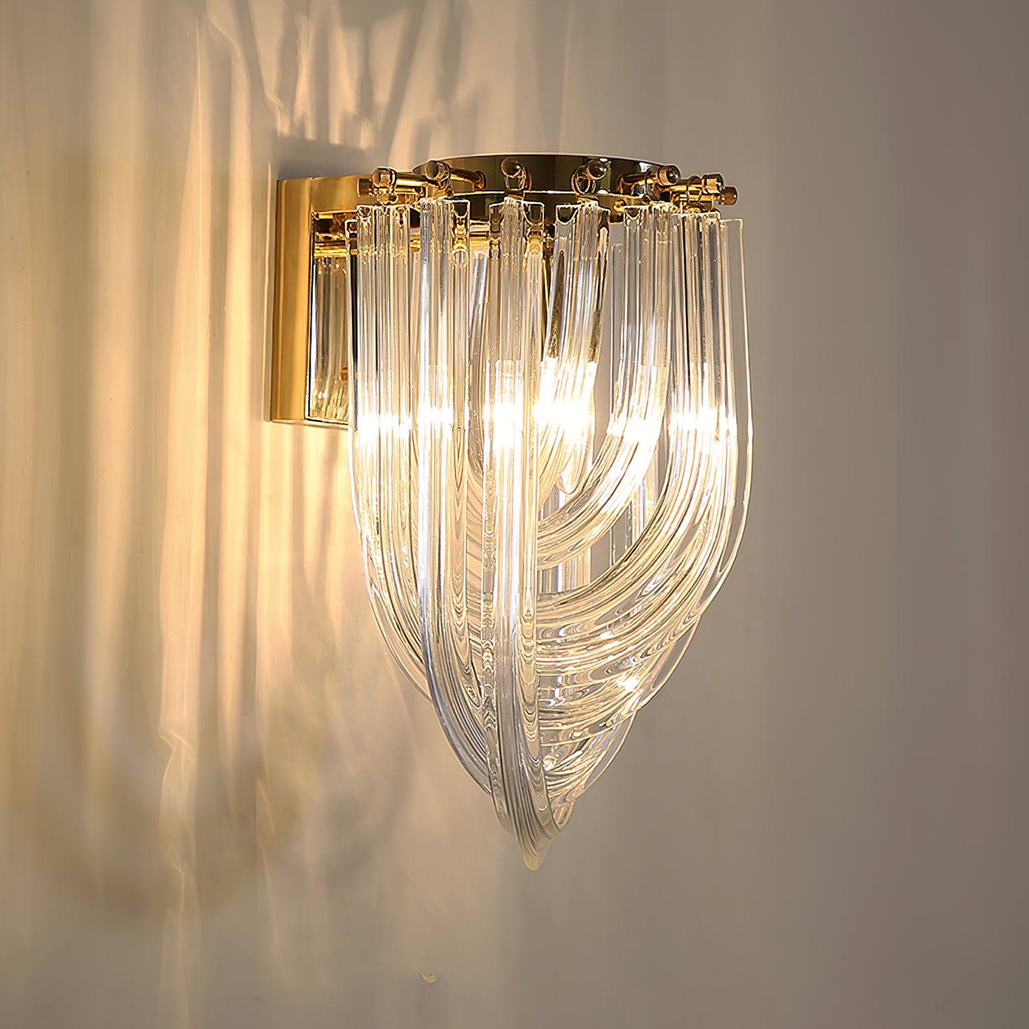 Rivar Wall Lamp Trevi Murano Glass Gold Modern Luxury-Neutral Decor