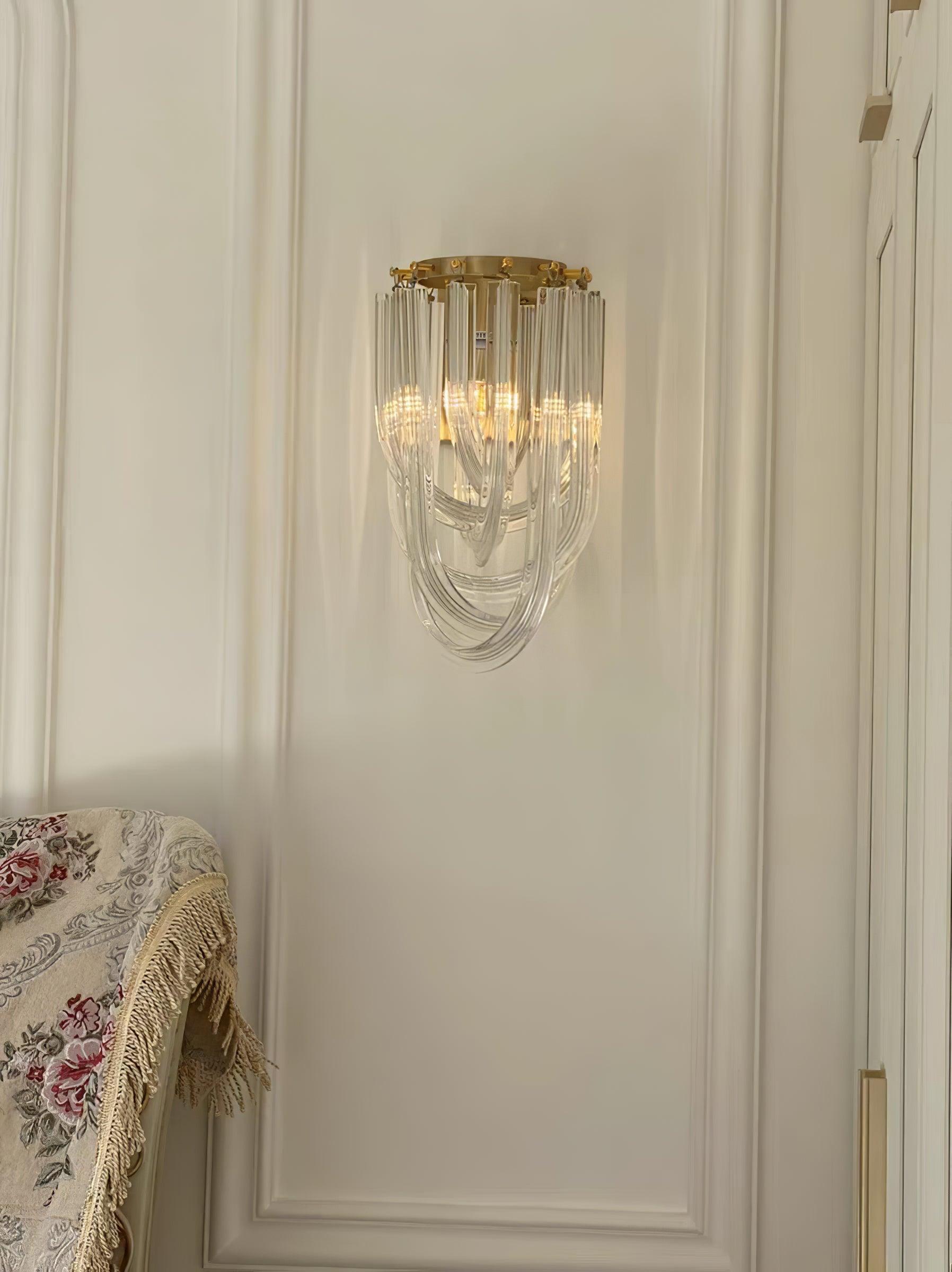 Rivar Wall Lamp Trevi Murano Glass Gold Modern Luxury-Neutral Decor