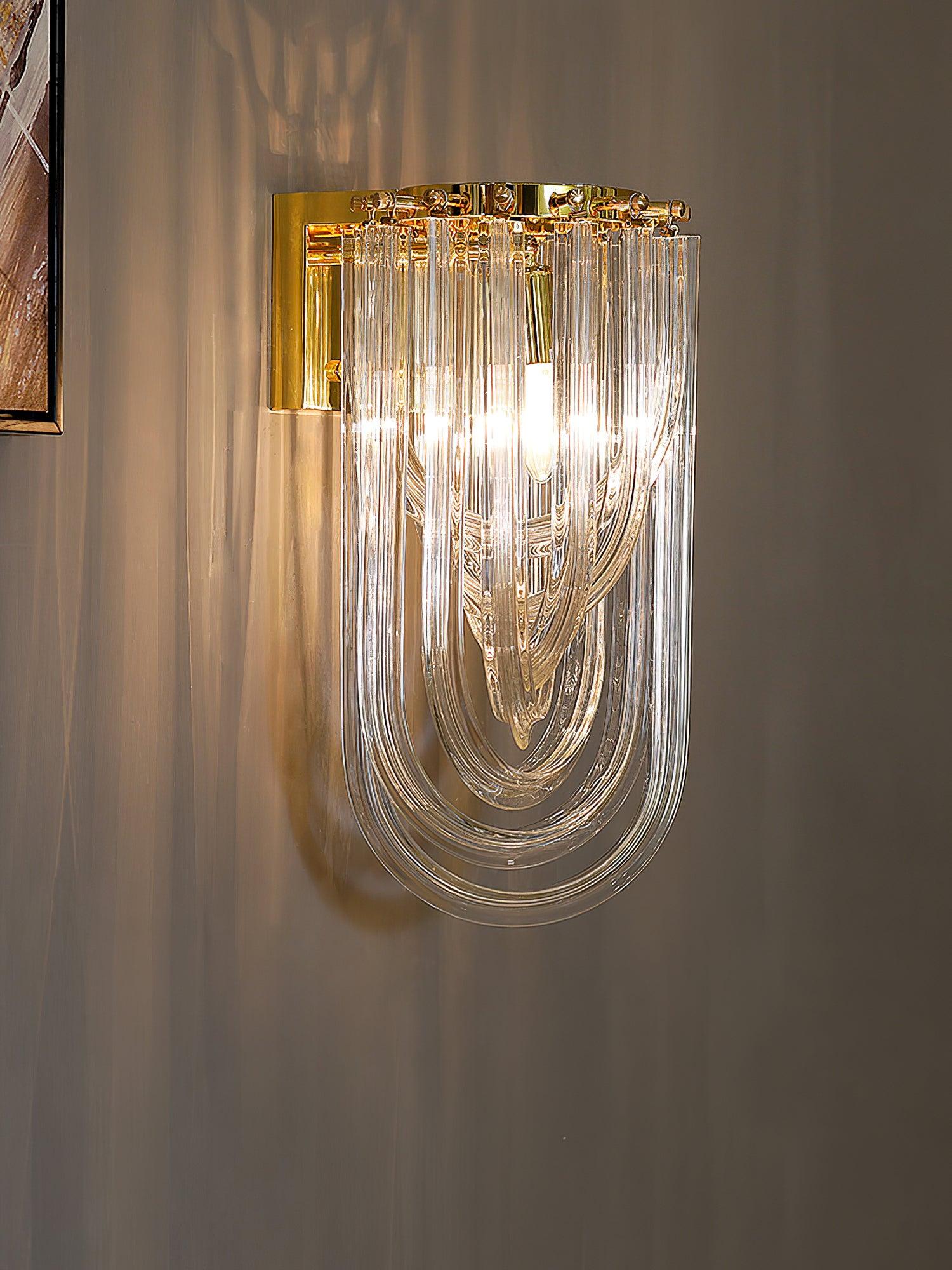 Rivar Wall Lamp Trevi Murano Glass Gold Modern Luxury-Neutral Decor