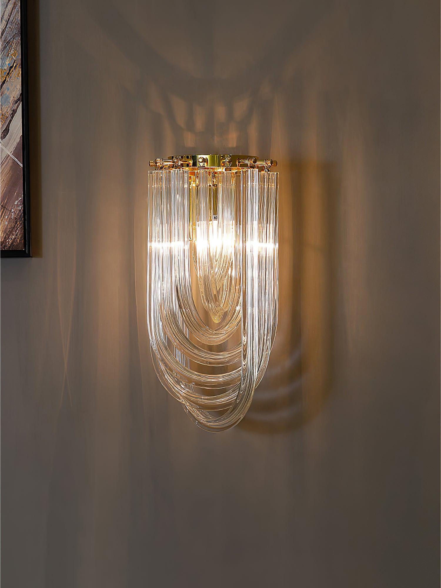 Rivar Wall Lamp Trevi Murano Glass Gold Modern Luxury-Neutral Decor