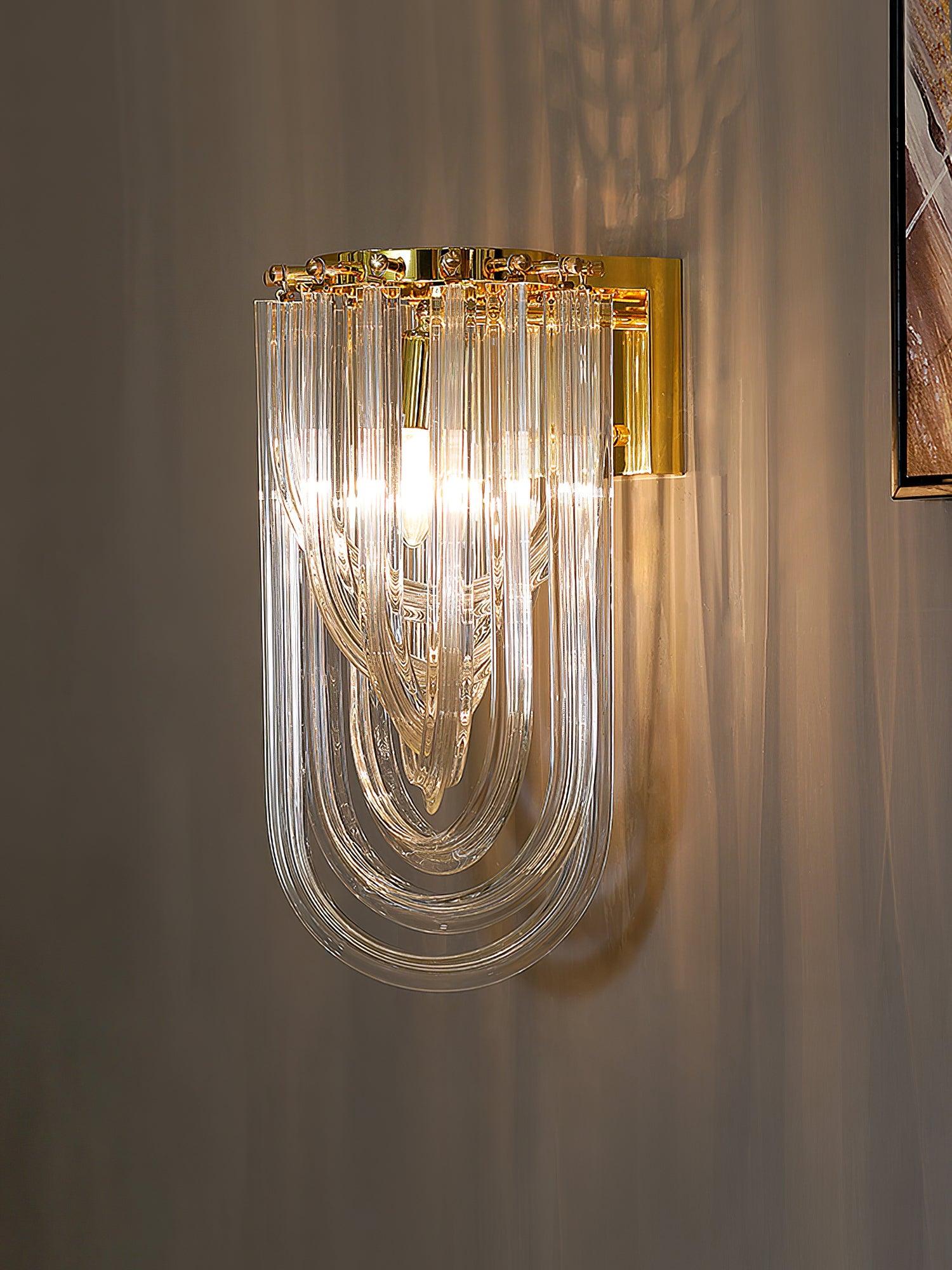 Rivar Wall Lamp Trevi Murano Glass Gold Modern Luxury-Neutral Decor