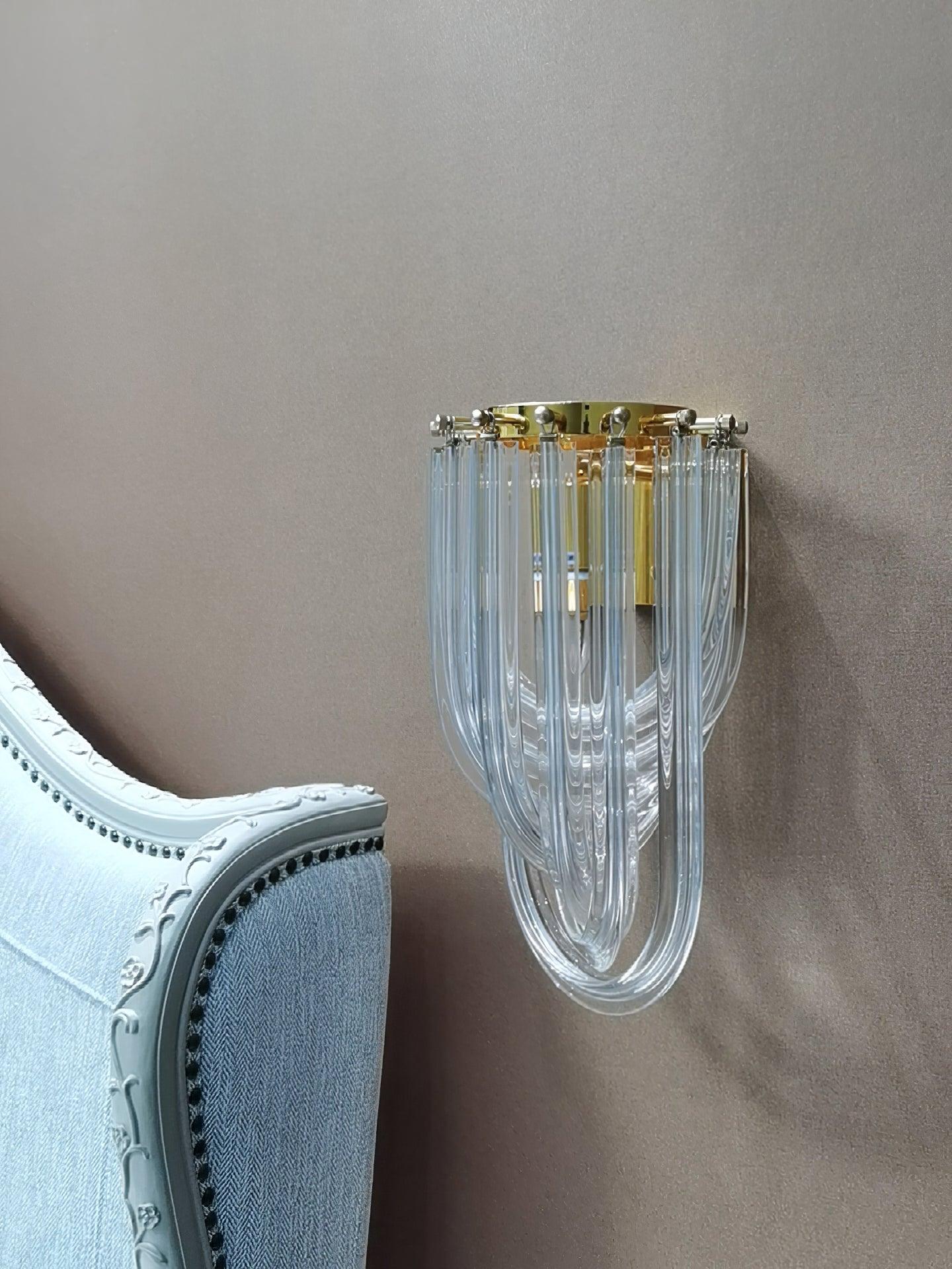 Rivar Wall Lamp Trevi Murano Glass Gold Modern Luxury-Neutral Decor