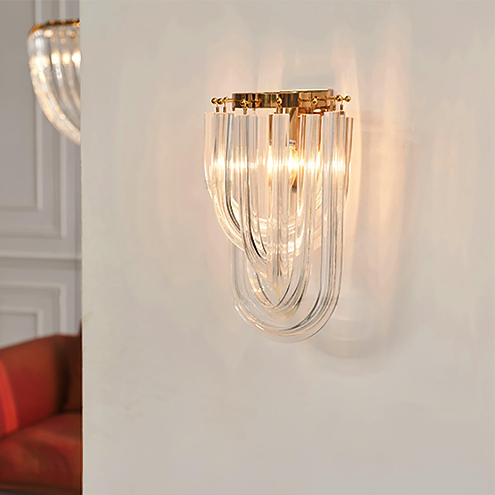 Rivar Wall Lamp Trevi Murano Glass Gold Modern Luxury-Neutral Decor