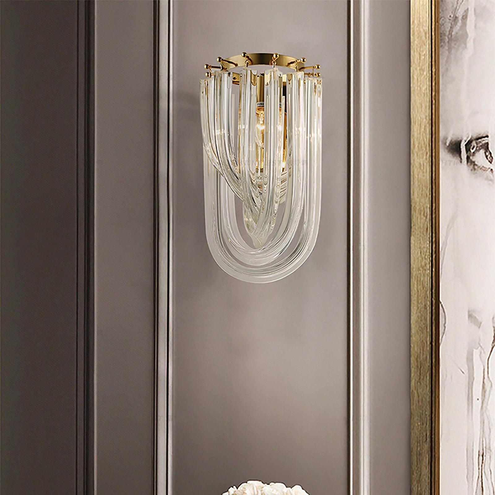 Rivar Wall Lamp Trevi Murano Glass Gold Modern Luxury-Neutral Decor