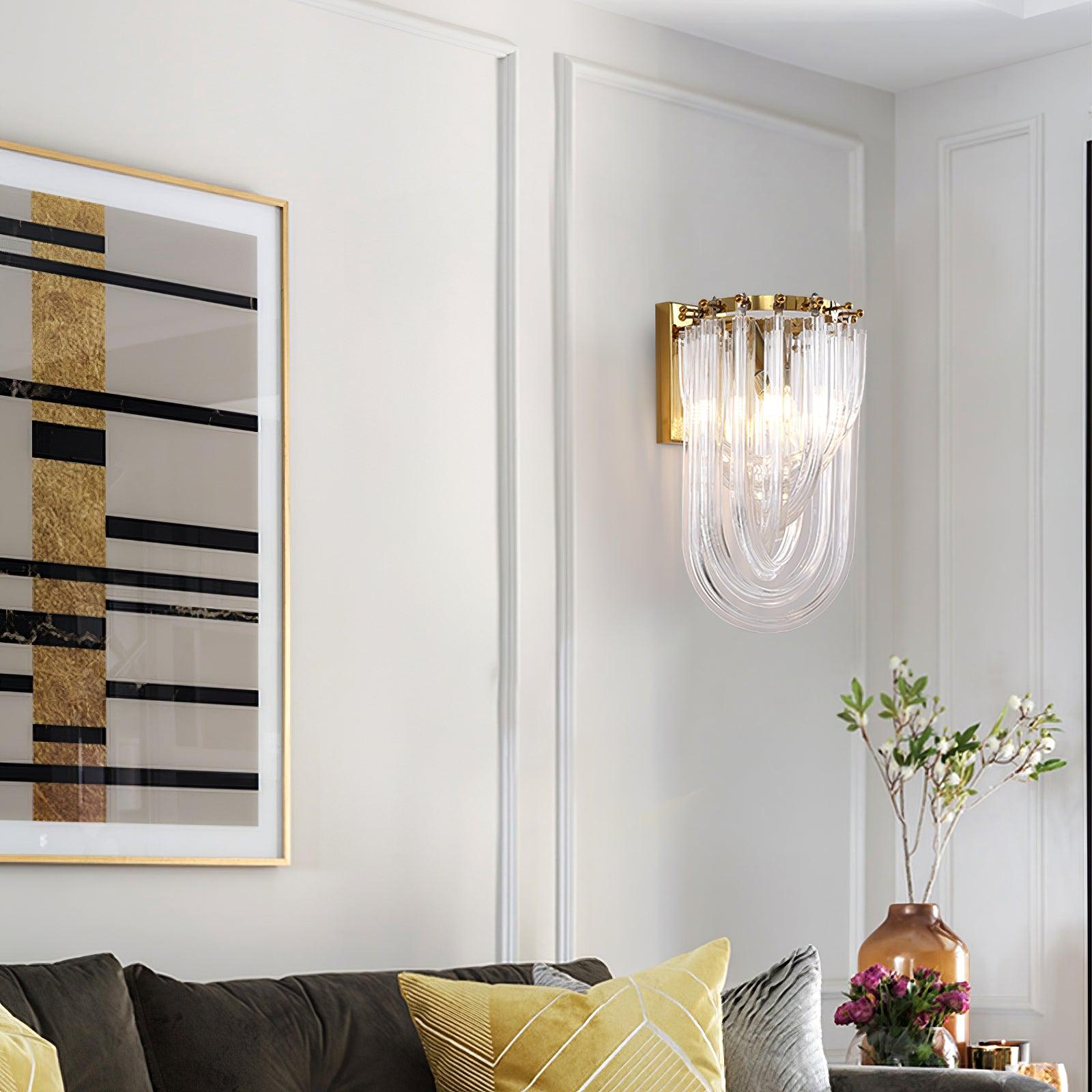 Rivar Wall Lamp Trevi Murano Glass Gold Modern Luxury-Neutral Decor